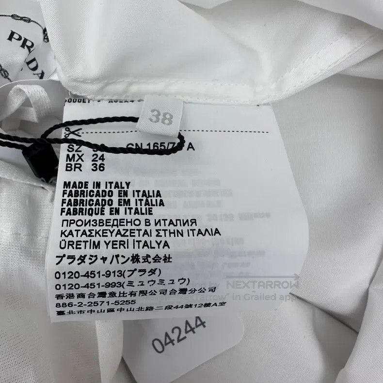 Prada Prada White medium-length shirt Size XS / US 0-2 / IT 36-38 - 5 Thumbnail