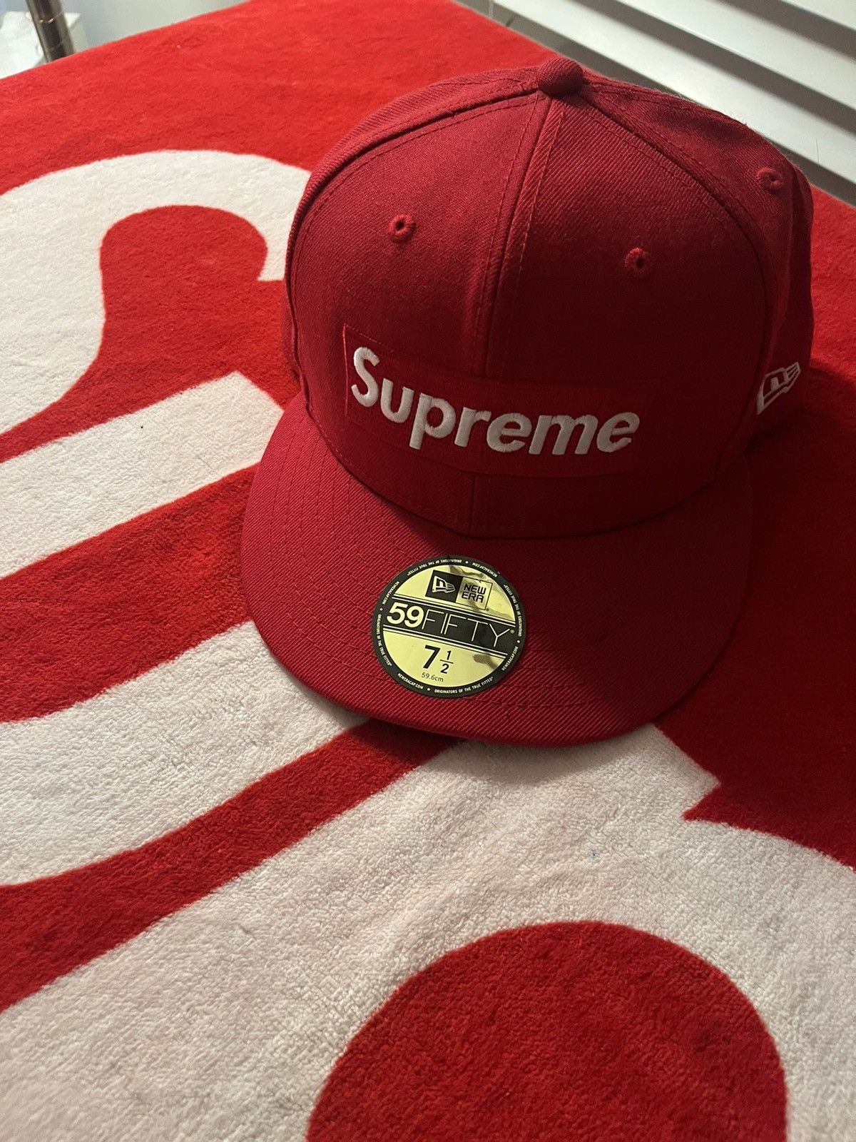 image of Supreme Playboy Fitted 7 1/2 in Red, Men's