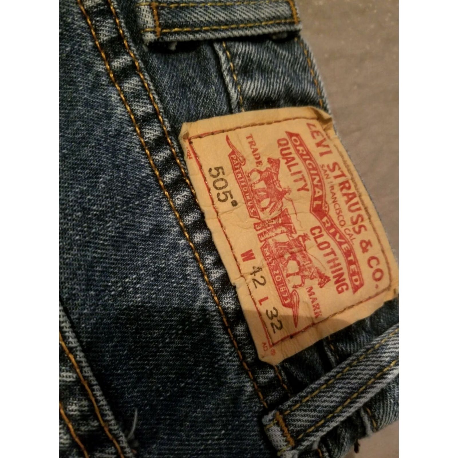 Levi's Levi's 505 Jeans Mens 42x32 Regular Straight Denim Blue Pants Jeans Size US 42 / EU 58 - 3 Thumbnail