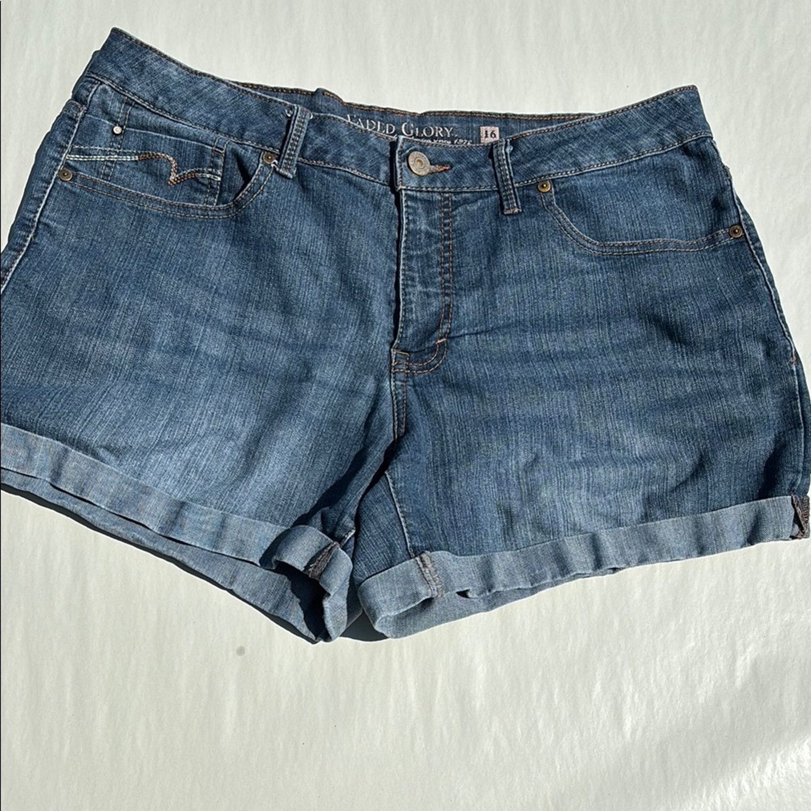 Faded Glory Faded Glory Classic Blue Jean Shorts Size 16 Size 38" / US 16 / IT 52 - 1 Thumbnail