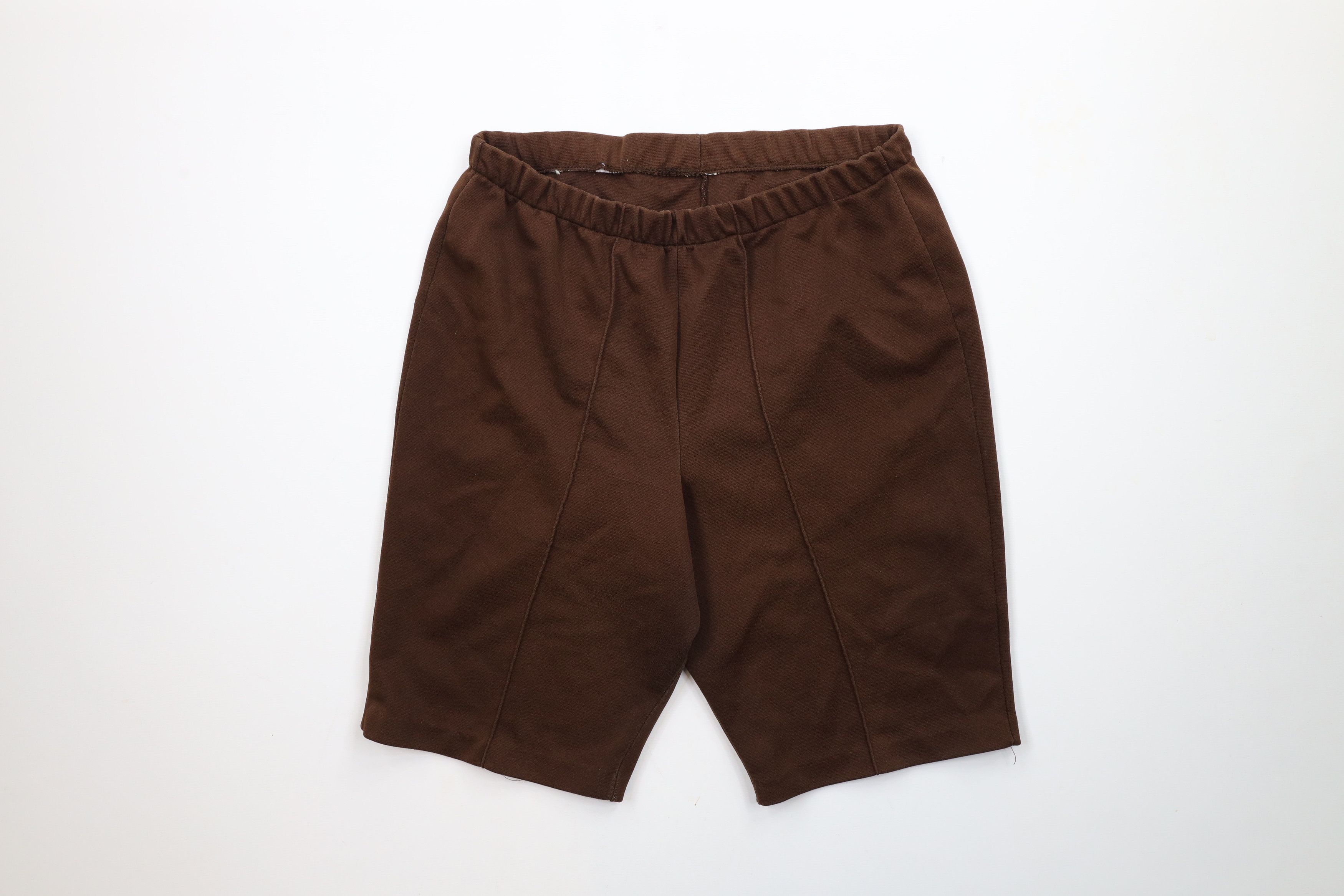 Vintage Vintage 70s Streetwear Knit Bermuda Shorts Brown USA Size 38" / US 16 / IT 52 - 1 Thumbnail