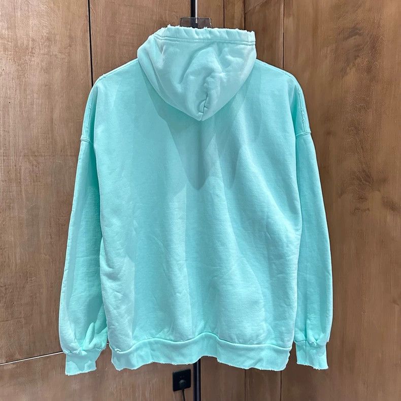 Balenciaga Balenciaga Mint green made old damaged zipper hoodies. Size US S / EU 44-46 / 1 - 5 Thumbnail