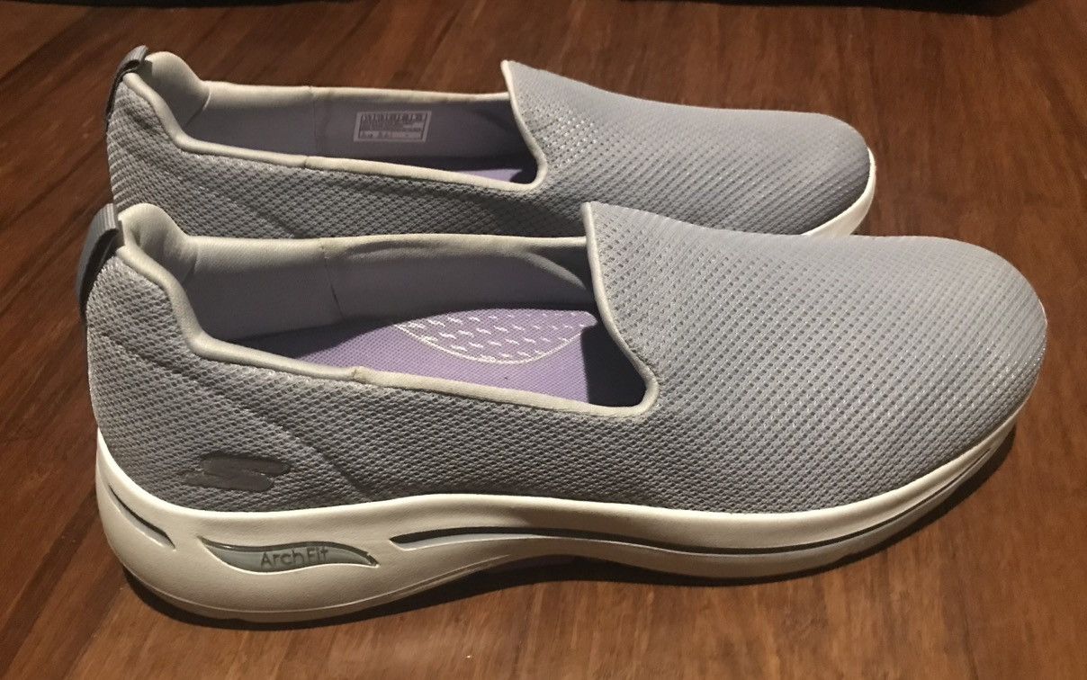 SKECHERS Skechers Women's Air cooled Arch Fit Gray Slip-On Shoes Size US 12 / IT 42 - 2 Thumbnail