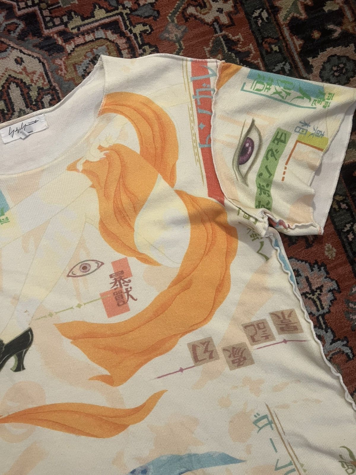 Yohji Yamamoto Yohji Yamamoto Pour Homme SS04 Yellow Cityscape Graphic Tee Size US L / EU 52-54 / 3 - 2 Thumbnail
