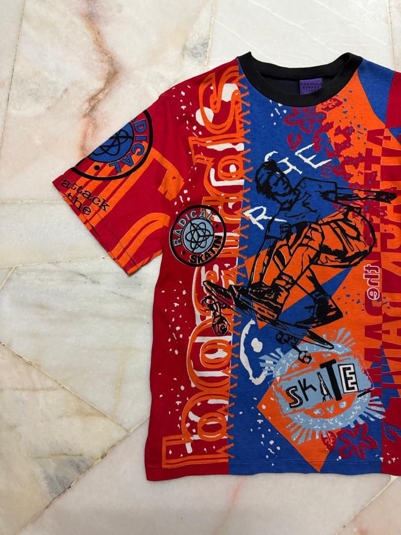 Vintage 💥Insane💥Vintage 80’s Casual Street Skate Geng Ovp Print Rare Size US S / EU 44-46 / 1 - 2 Thumbnail