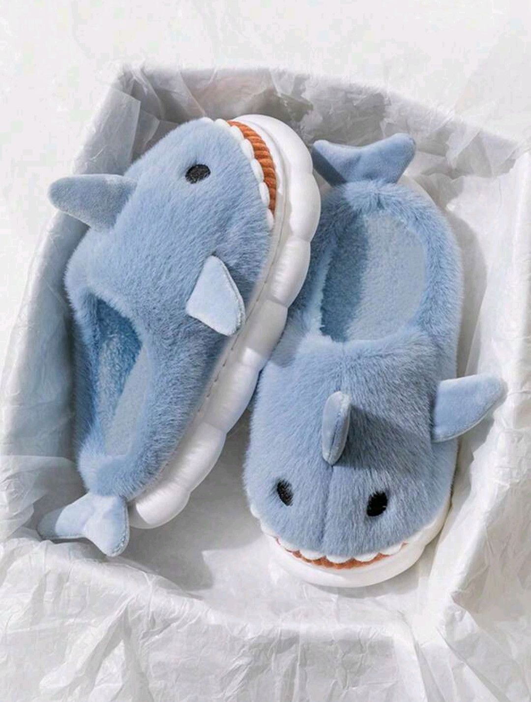 Japanese Brand Baby Shark Indoor Anti Slip Warm Plush Lining Size 42 - 2 Thumbnail