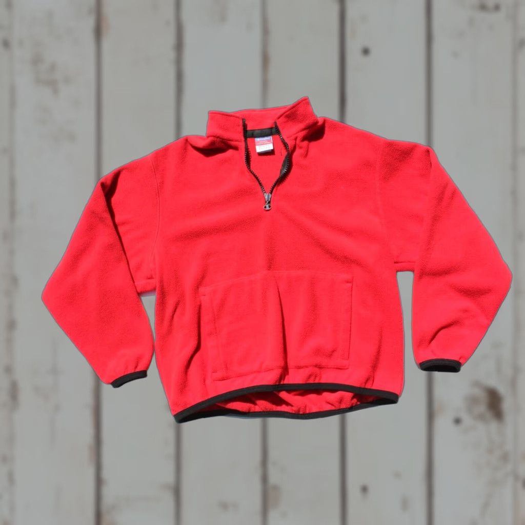Champion VINTAGE Champion Athletic Fleece Pullover Sweatshirt Red L Mens ¼ Zip Authentic Sweatshirt Athletic Fit Regular Size L Size US L / EU 52-54 / 3 - 1 Thumbnail