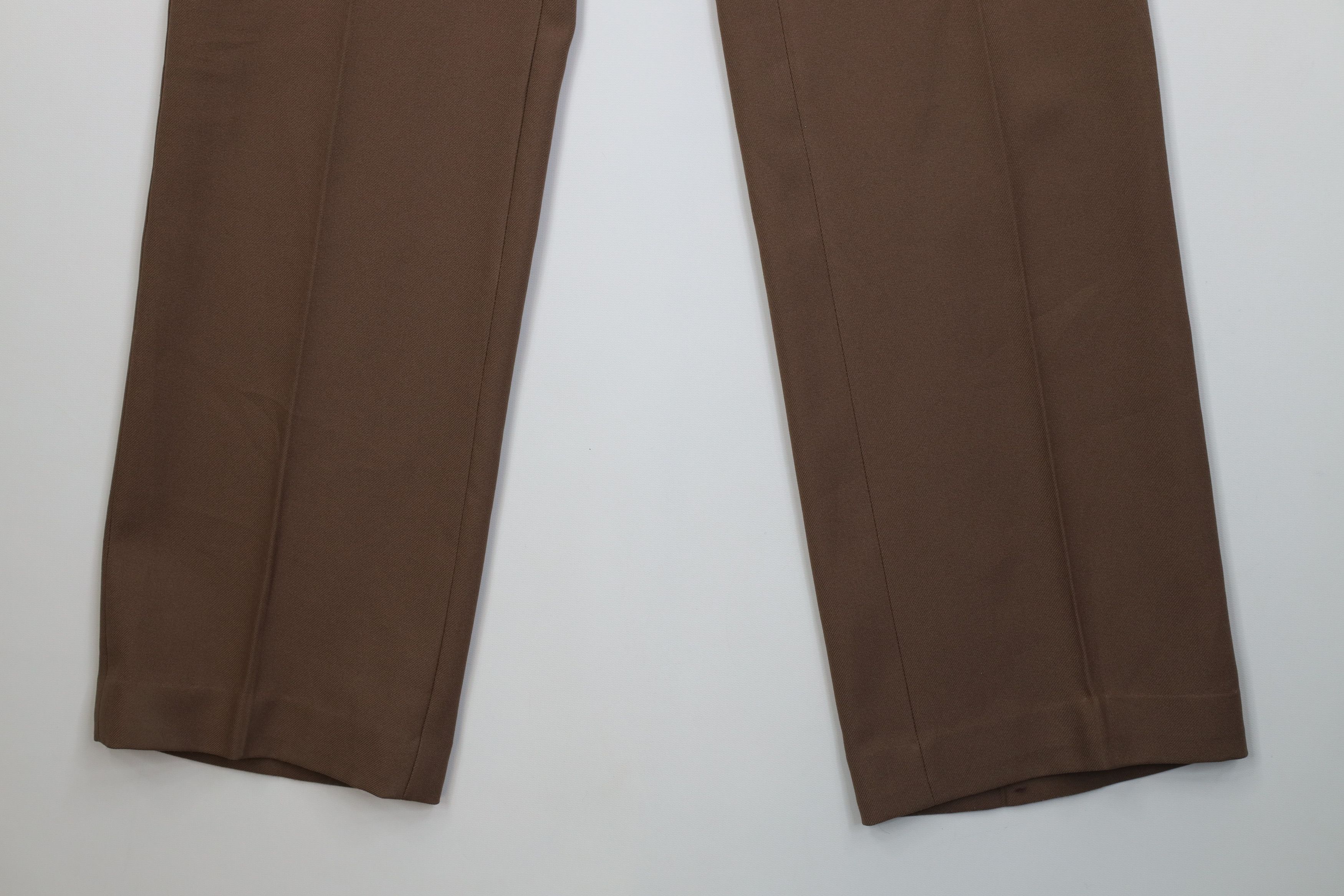 Levi's Vintage 70s Levis Knit Flared Wide Leg Chino Pants Brown USA Size US 32 / EU 48 - 4 Thumbnail