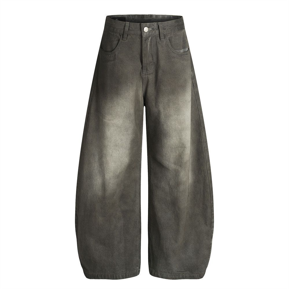 Vintage Men's vintage tie-dye distressed loose wide-leg curved jeans Size US 32 / EU 48 - 1 Thumbnail