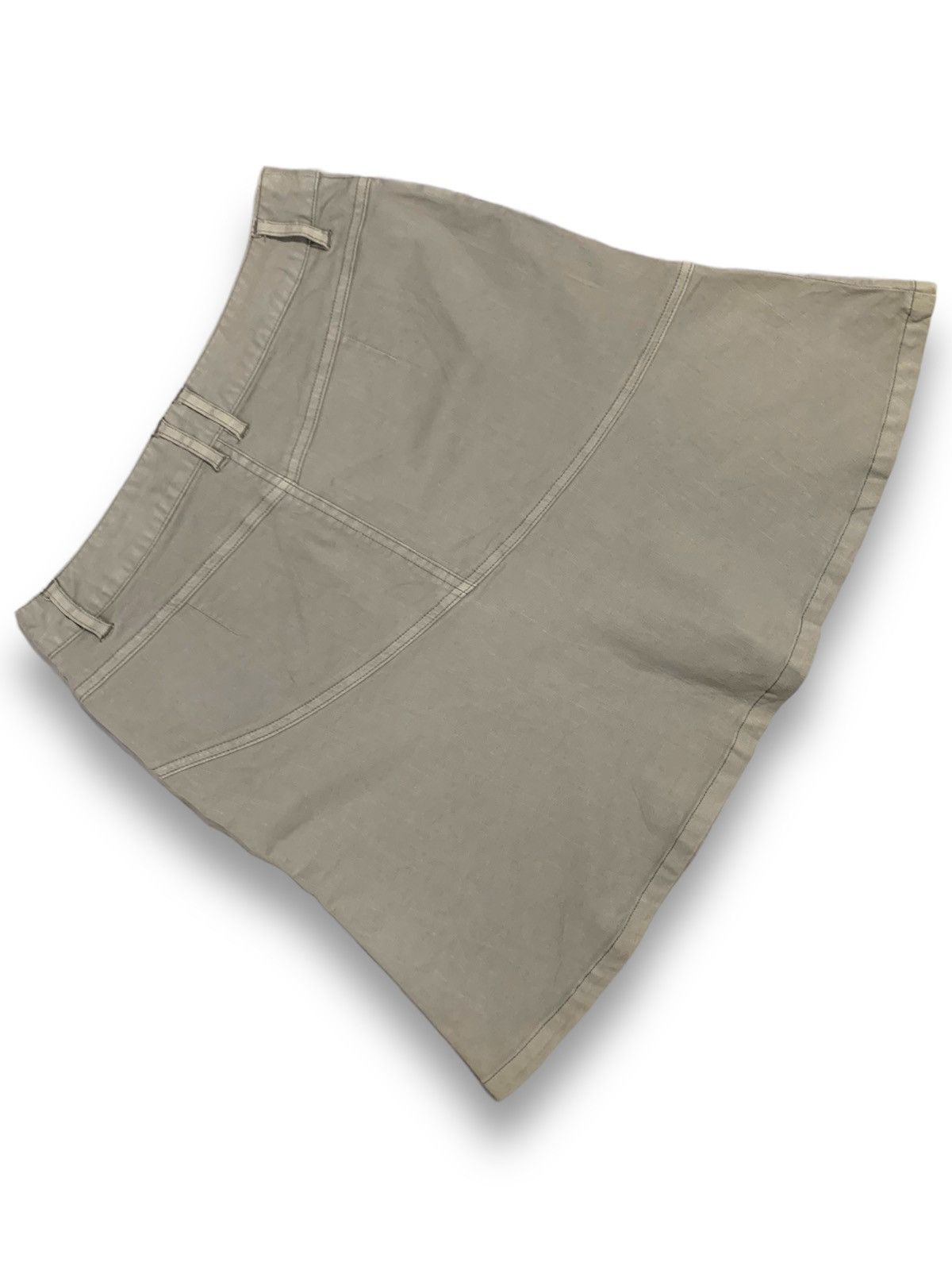 Michel Klein Vintage Y2K MK Klein Michel Klein Grey Denim Mini Skirt Size 27" / US 4 / IT 40 - 5 Thumbnail