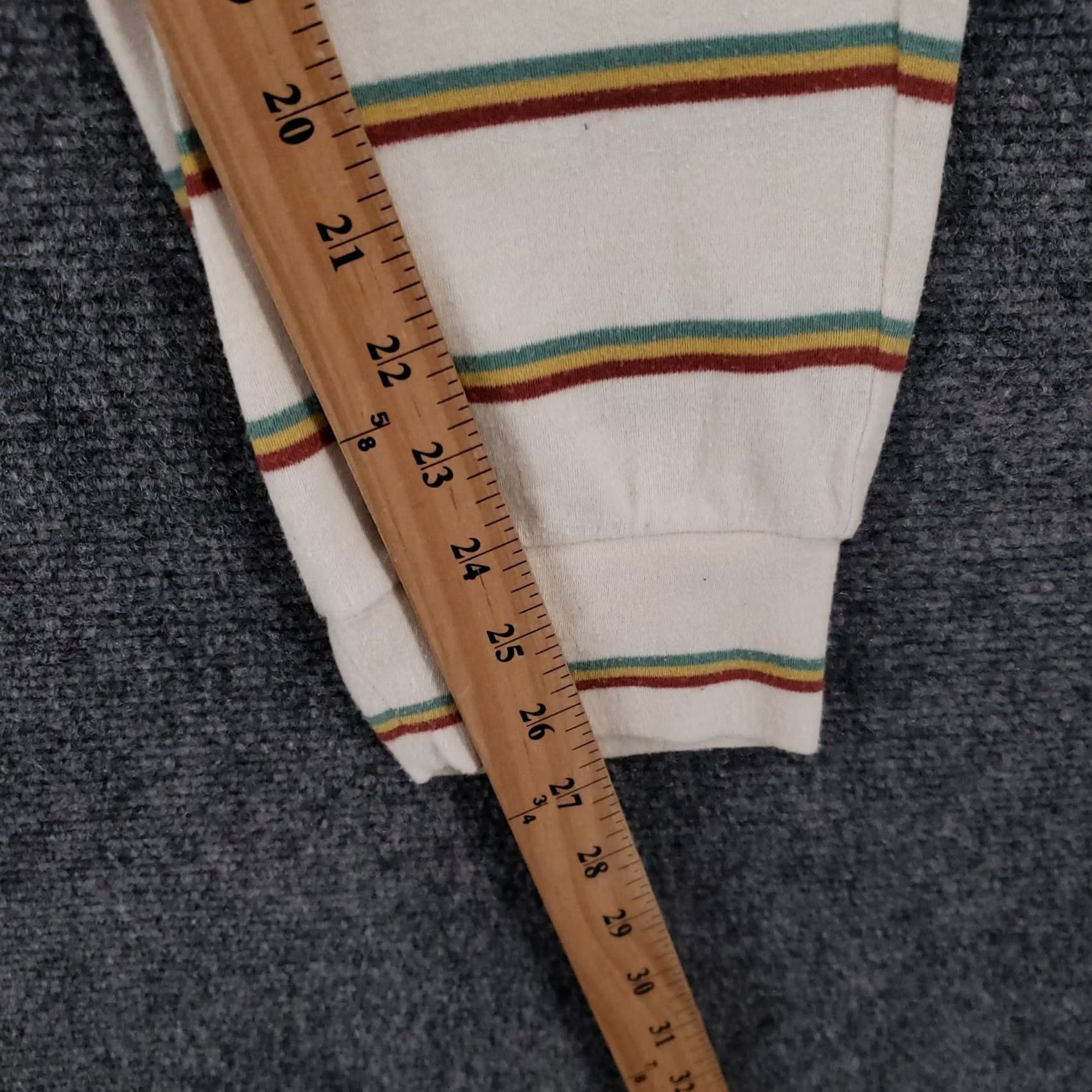Madewell Madewell Jogger Womens L Large White MWL Striped Stretch Knit Lounge High Rise Pants Size 36" / US 14 / IT 50 - 6 Thumbnail