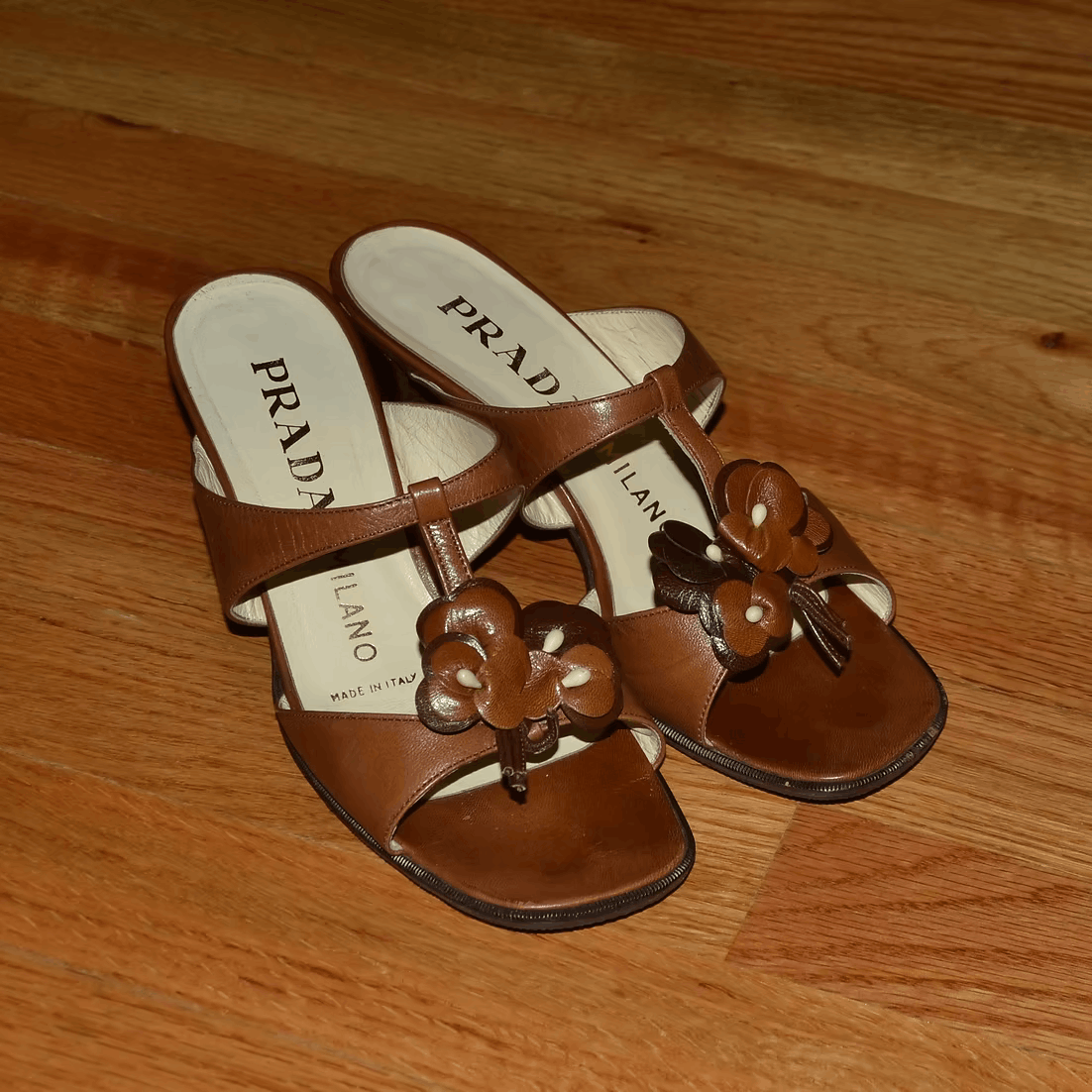 Prada Mid-1990s Floral Block Kitten-Heels Size US 6 / IT 36 - 1 Thumbnail