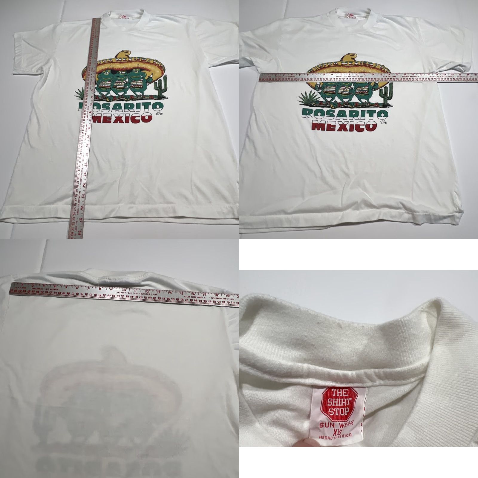 Vintage VINTAGE 1980s The Shirt Stop Graphic T-Shirt XL White Frogs Drinking Rosarito Mexico Unisex Size US XL / EU 56 / 4 - 8 Thumbnail