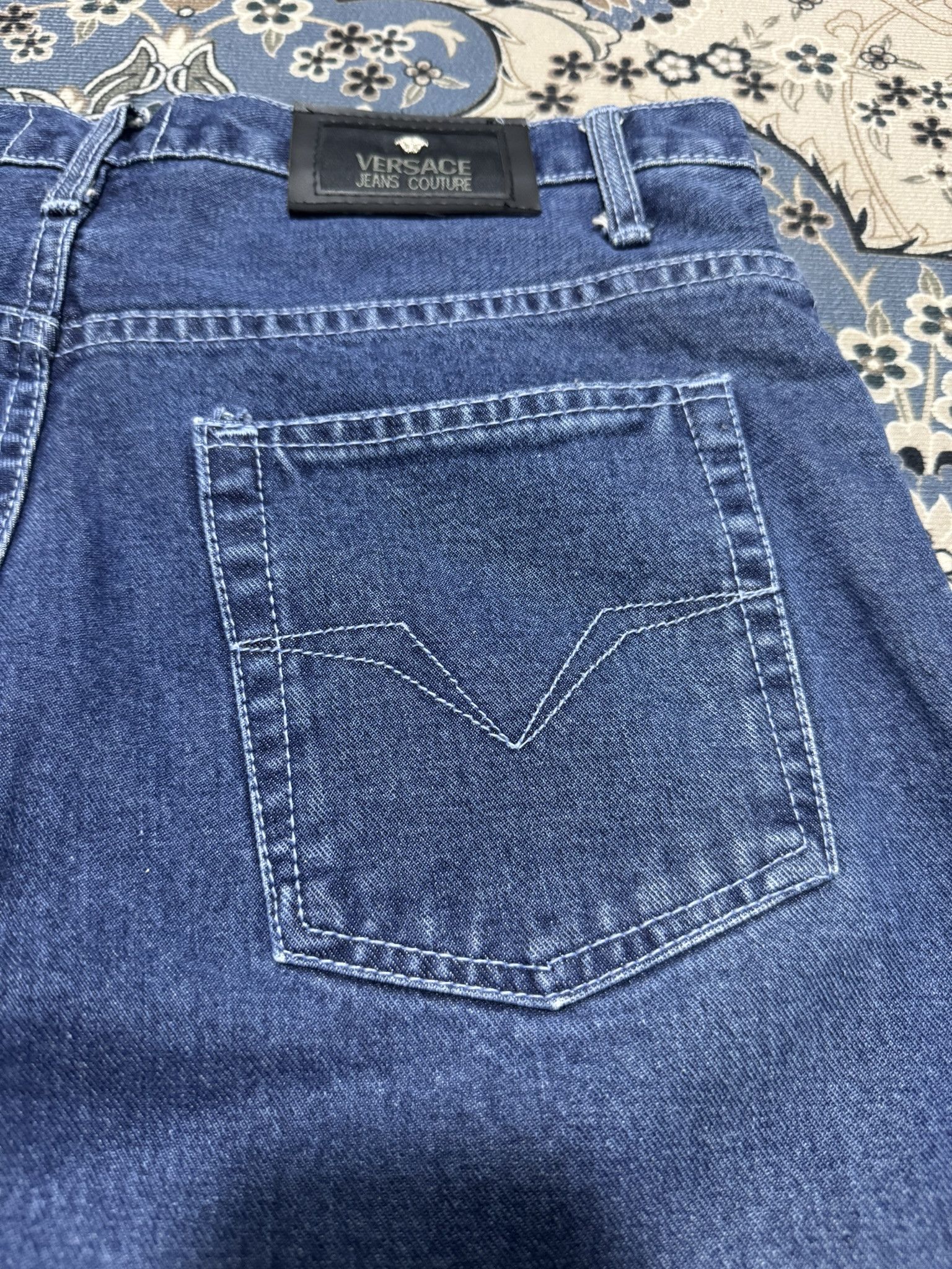 Versace × Versace Jeans Couture × Vintage Vintage Versace Jeans Couture Classic Blue Denim Jeans Size US 34 / EU 50 - 4 Thumbnail