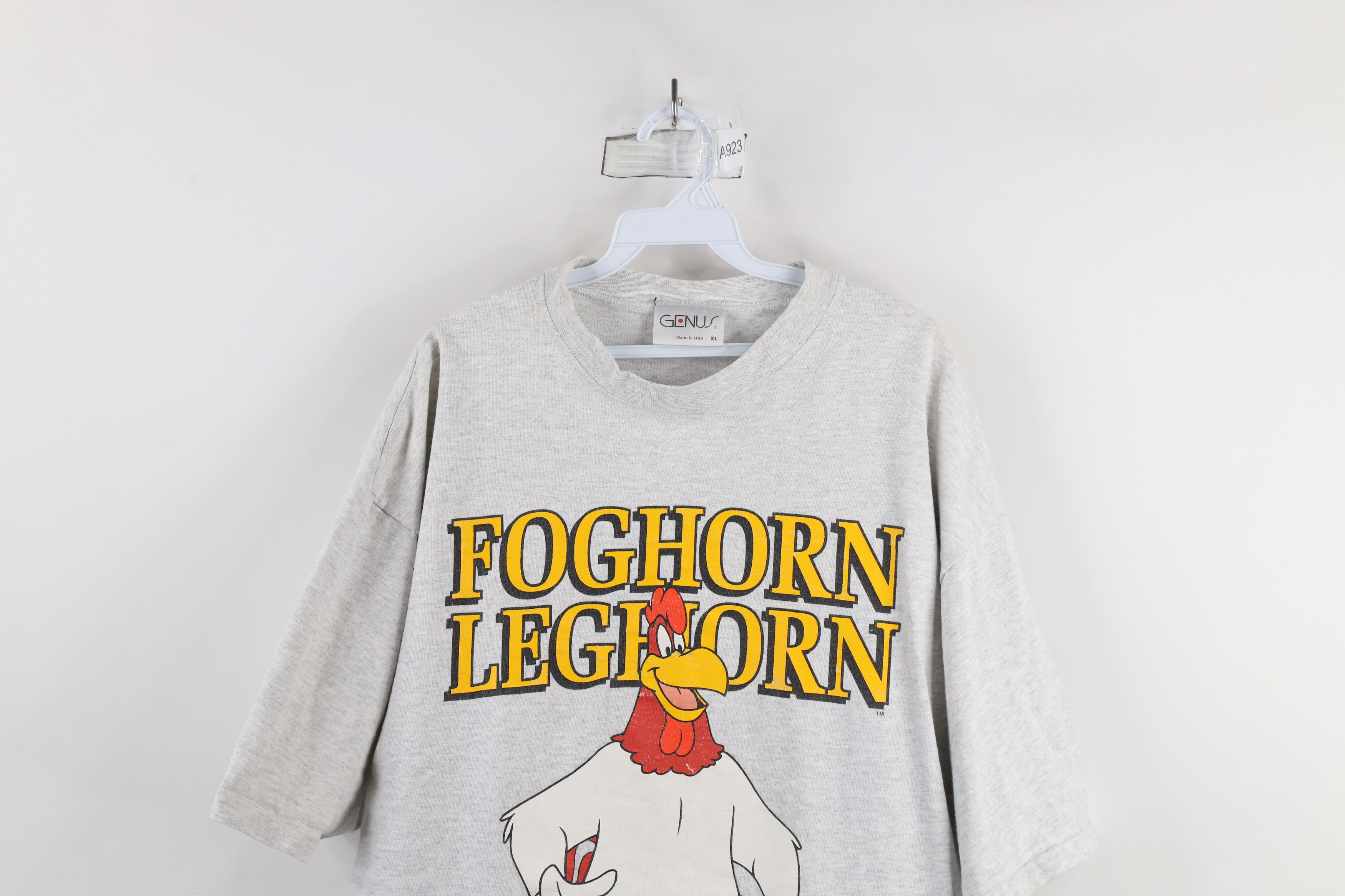 Vintage Vintage 90s Looney Tunes Foghorn Leghorn T-Shirt Gray USA Size US XL / EU 56 / 4 - 2 Thumbnail