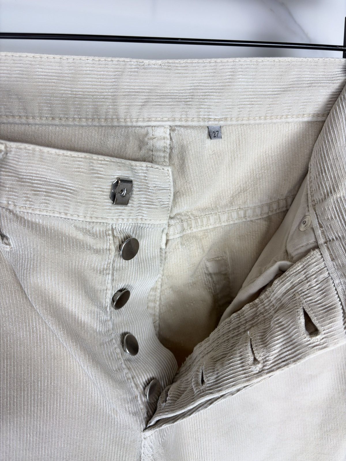 Dior × Hedi Slimane AW04 Dior Homme VOTC Faded & Distressed Corduroy Jeans Pants Size US 27 - 9 Thumbnail