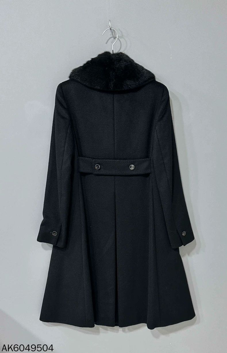 Max Mara Max Mara Black cashmere coat with mink collar Size M / US 6-8 / IT 42-44 - 3 Thumbnail
