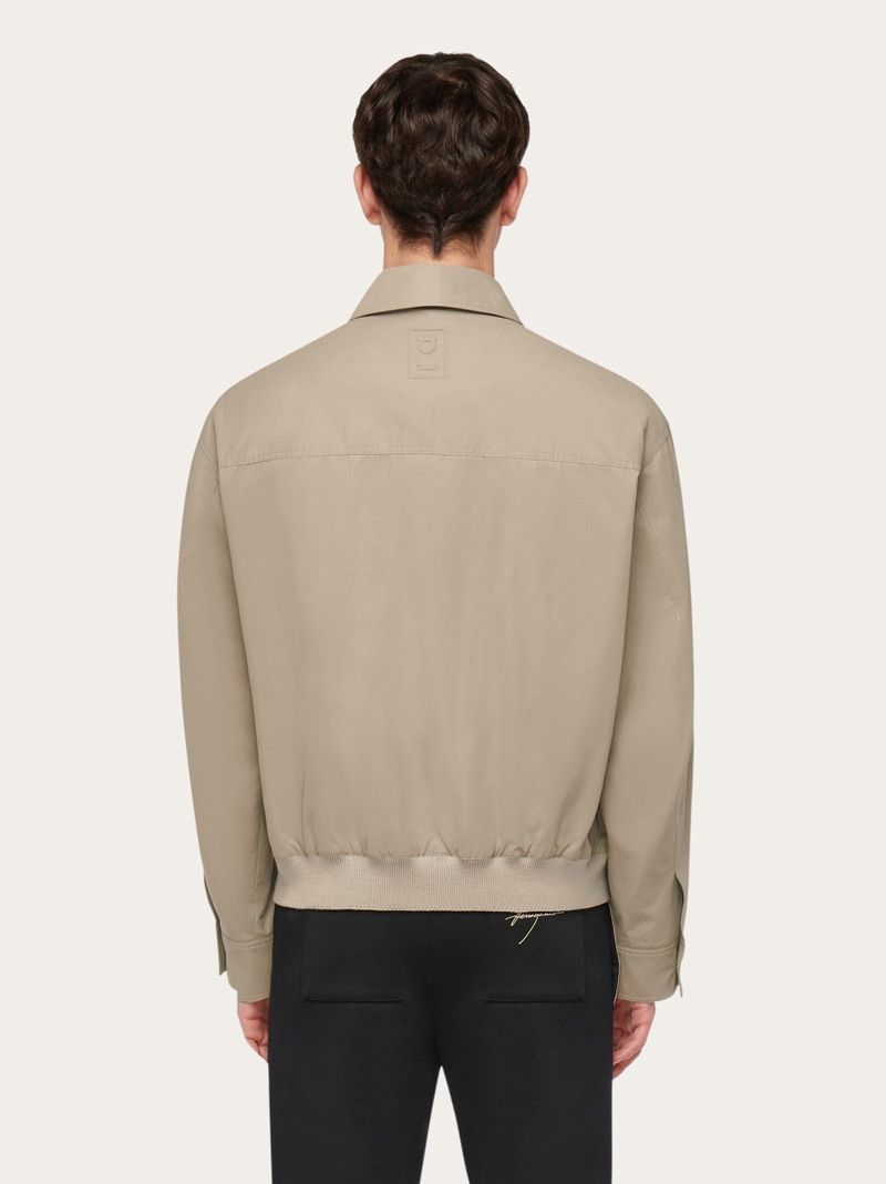 Salvatore Ferragamo o1s1rm0126 Zip up Blouson Jacket in Beige Size US L / EU 52-54 / 3 - 4 Thumbnail