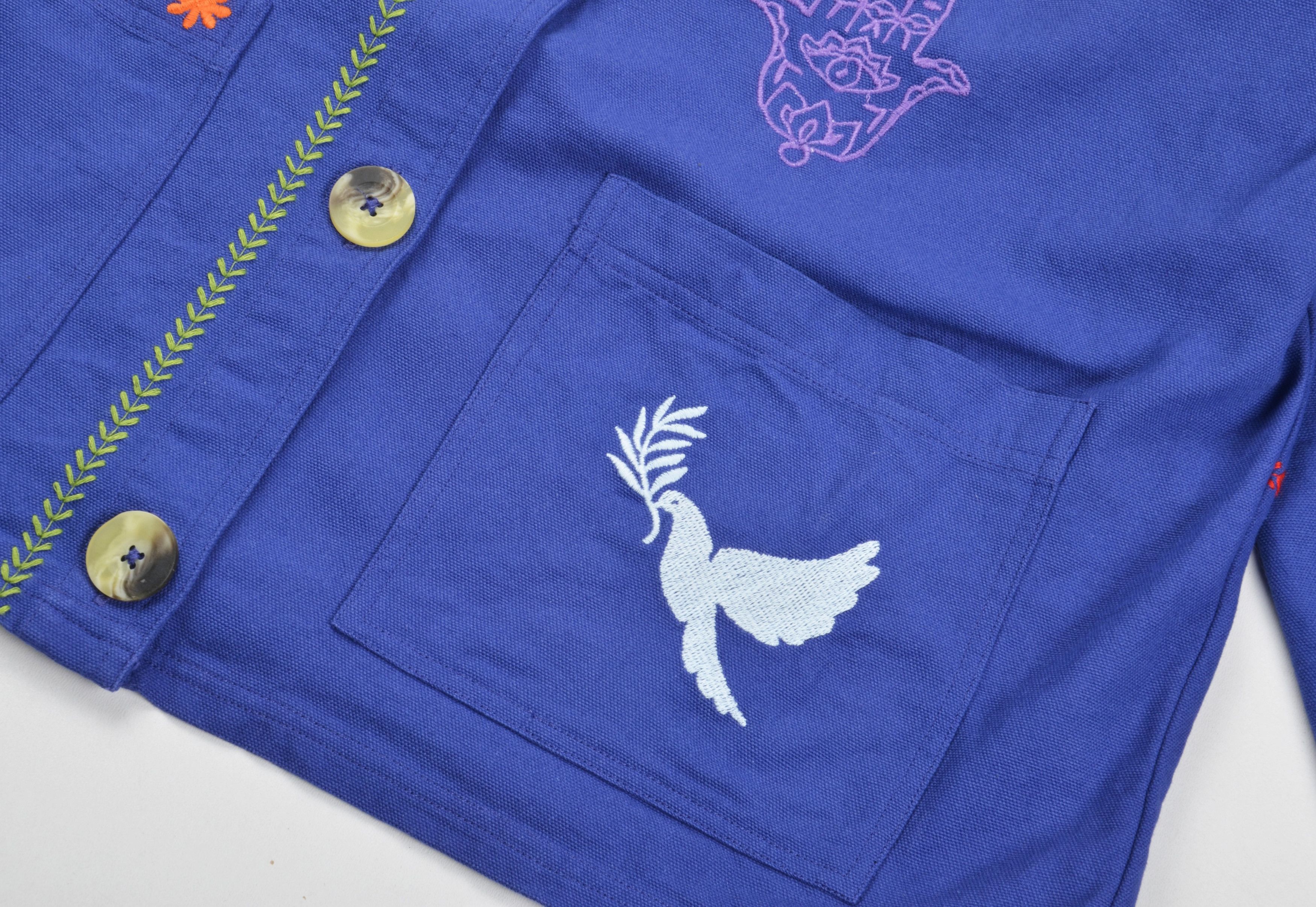 Other Sissel Edelbo Y2K Kidcore Oversized Embroidered Jacket Size M / US 6-8 / IT 42-44 - 6 Thumbnail