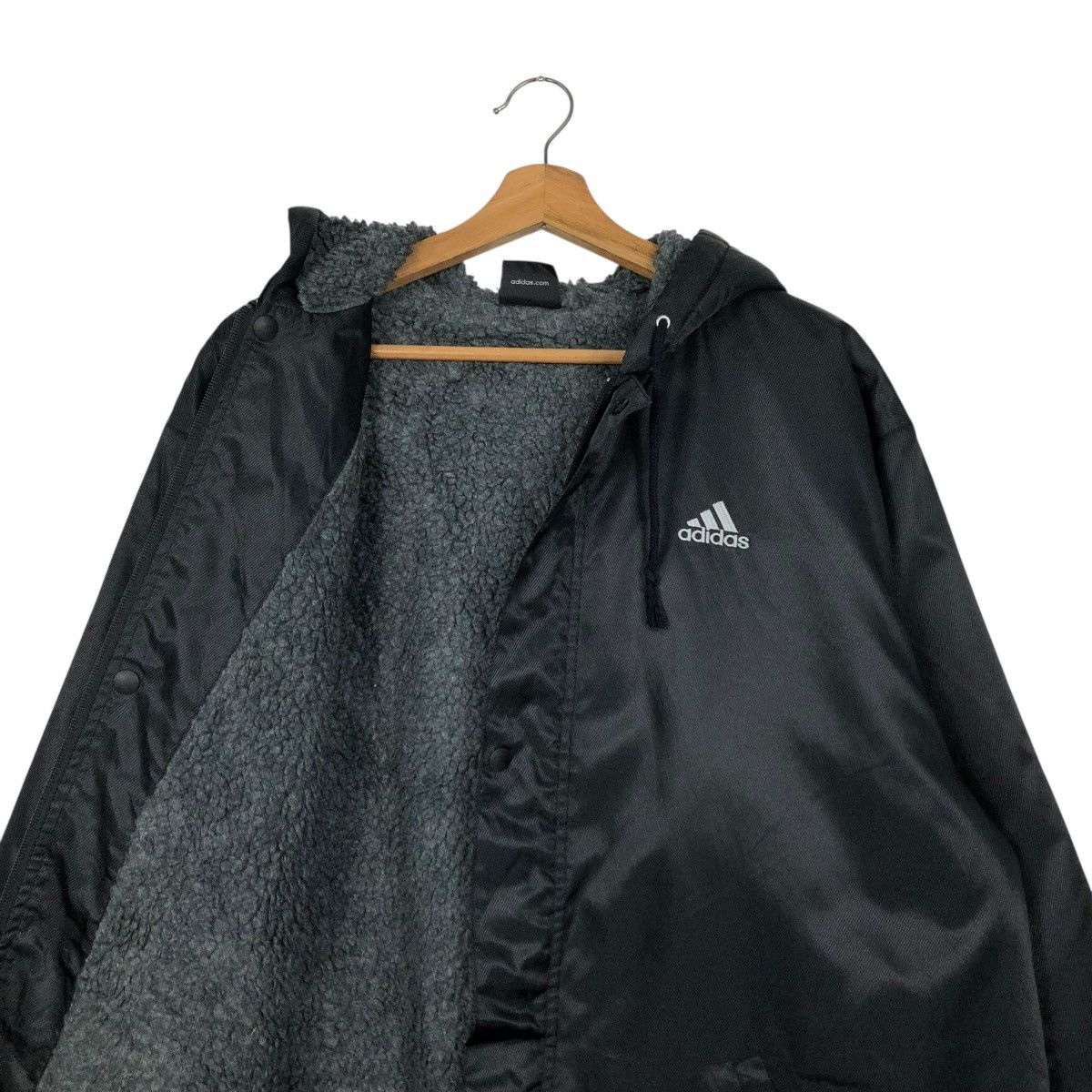 Adidas 🔥VINTAGE LONG JACKET ADIDAS BIG LOGO BLANKET Size US L / EU 52-54 / 3 - 15 Thumbnail