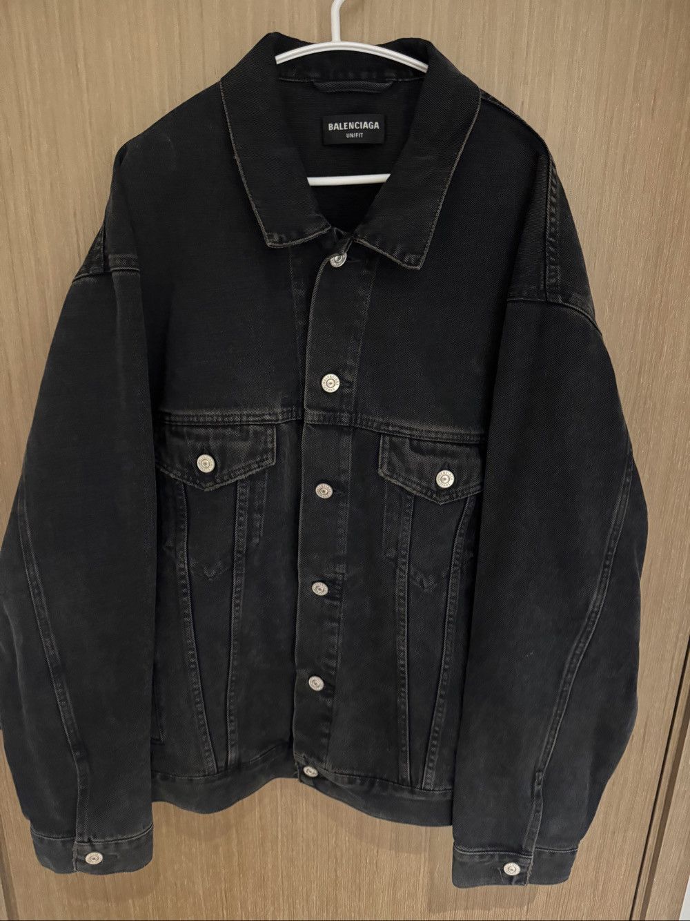 Balenciaga Balenciaga Spray Logo Denim Jacket Size XS Size US XS / EU 42 / 0 - 1 Thumbnail
