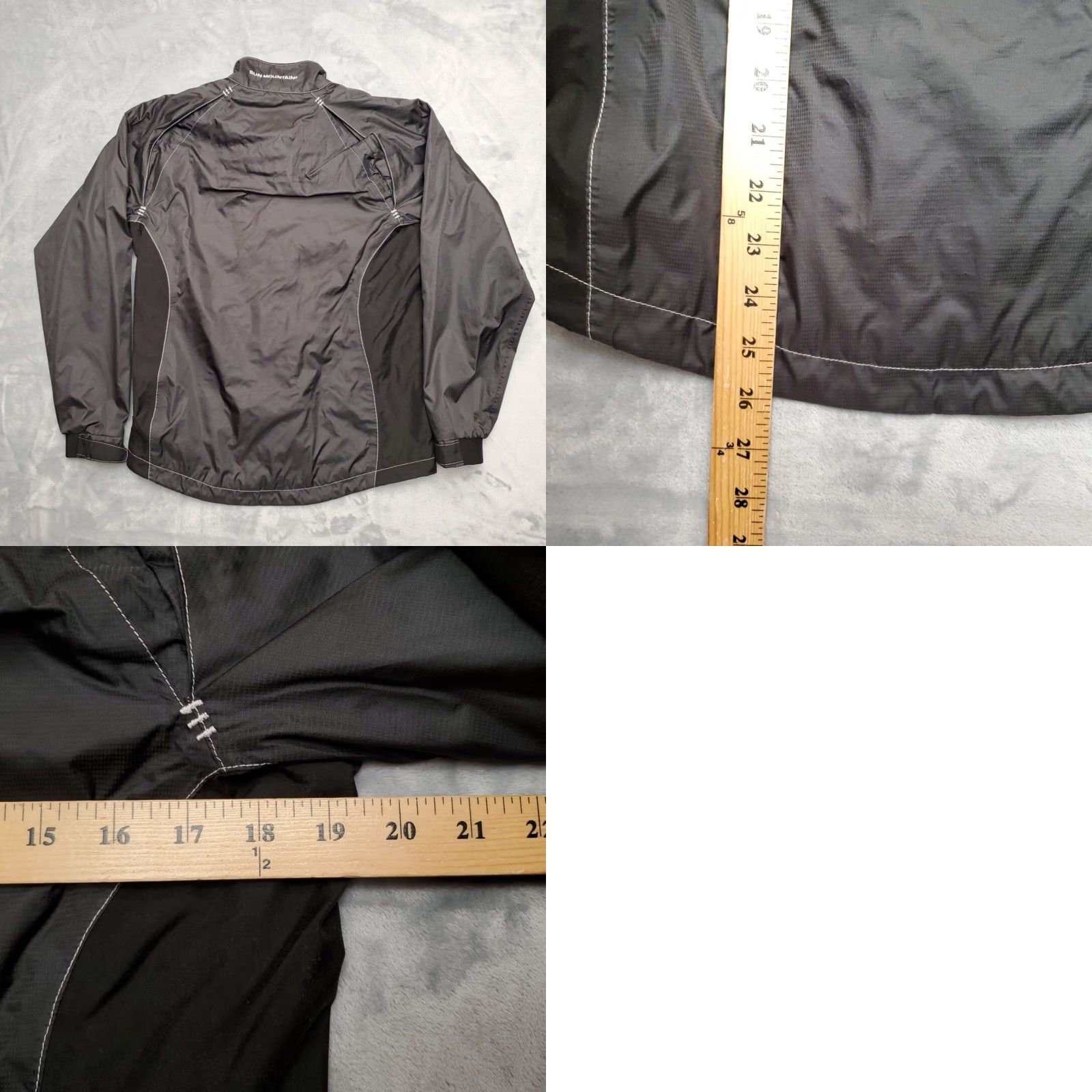 Vintage Sun Mountain Monsoon Jacket Women S Black Lightweight Waterproof Soccer Football Shirt Size S / US 4 / IT 40 - 8 Thumbnail