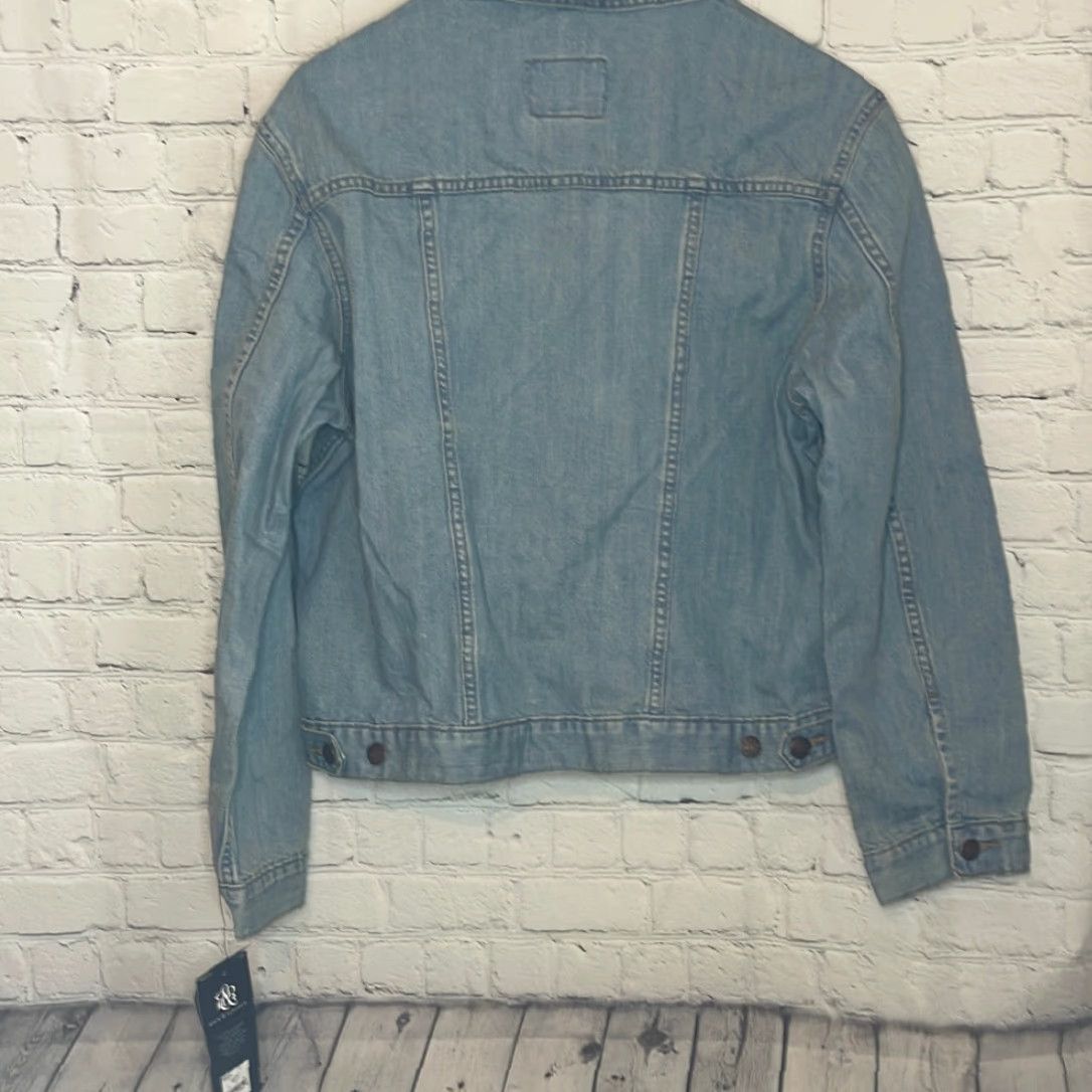 Vintage ROCK & REPUBLIC Women’s Hitchhiker Denim Studded Collar Jacket Light Wash XL Coat Denim Size XL / US 12-14 / IT 48-50 - 4 Thumbnail