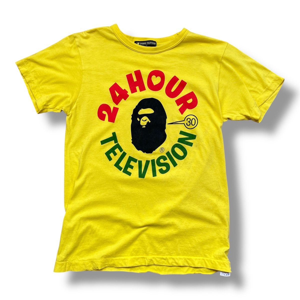 Japanese Brand Vintage Y2K BAPE X 24Hour Television Single Stitch TShirt Size US S / EU 44-46 / 1 - 3 Thumbnail