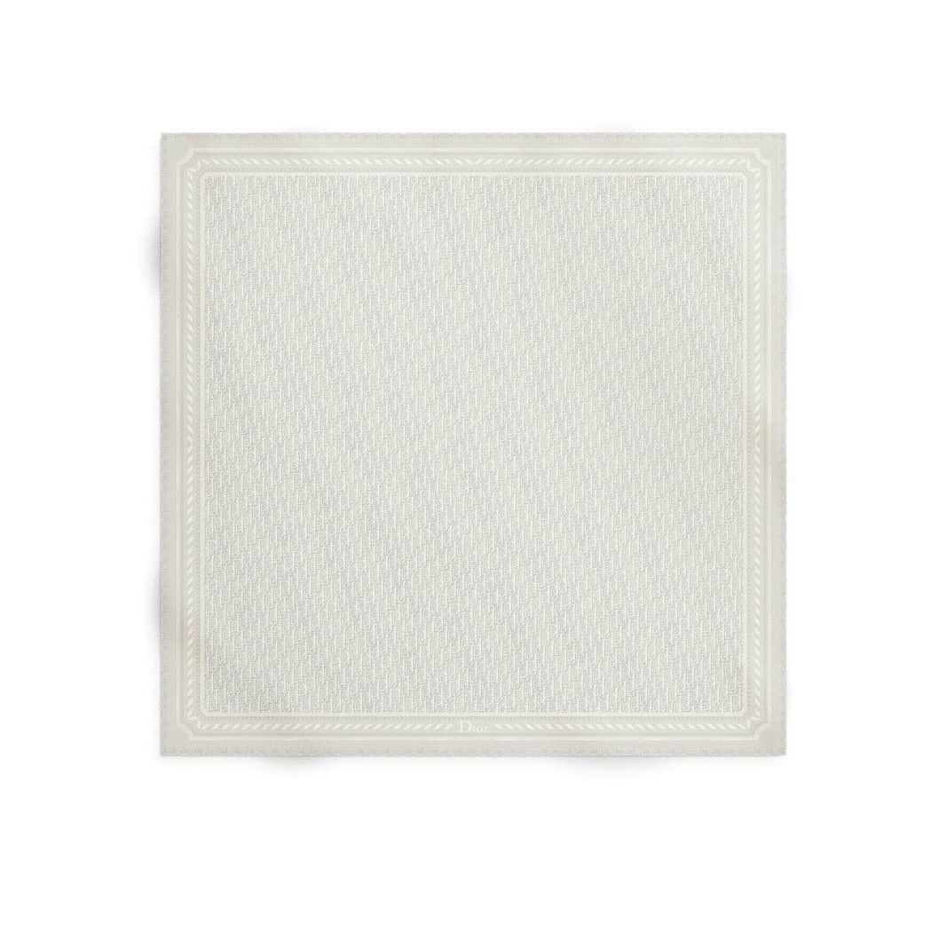 Dior DIOR Ivory Silk/Wool Scarf New & Authentic Size ONE SIZE - 1 Preview