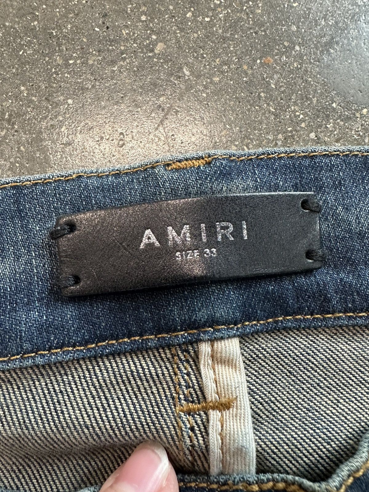 Amiri Amiri Distressed Jeans Navy Blue Size US 33 - 3 Thumbnail