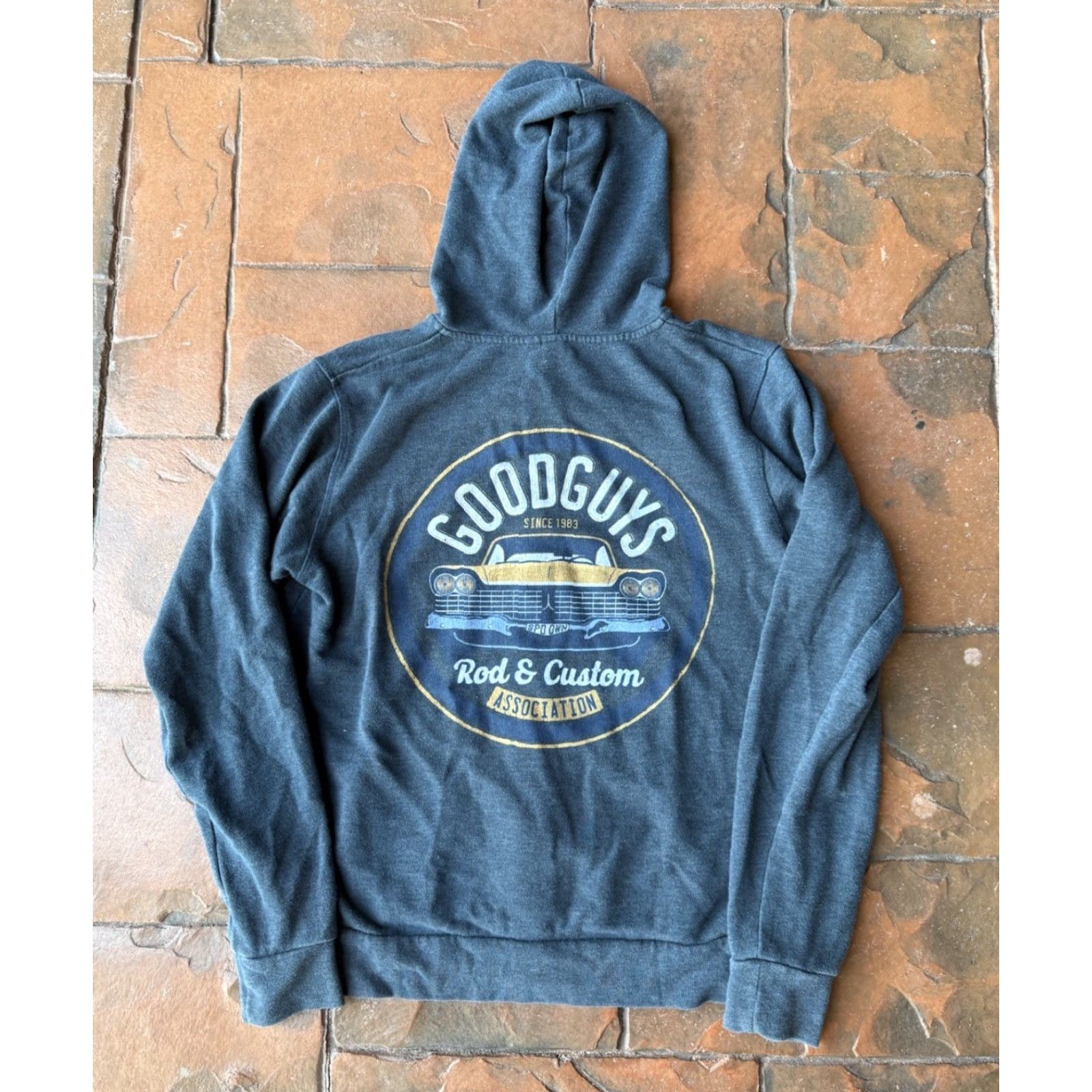 Vintage Good Guys Full Zip Hoodie Sweatshirt M Cotton/Polyester Fleece Gray Car Graphic Unbranded Unisex Adults Hoodie Size US M / EU 48-50 / 2 - 2 Thumbnail