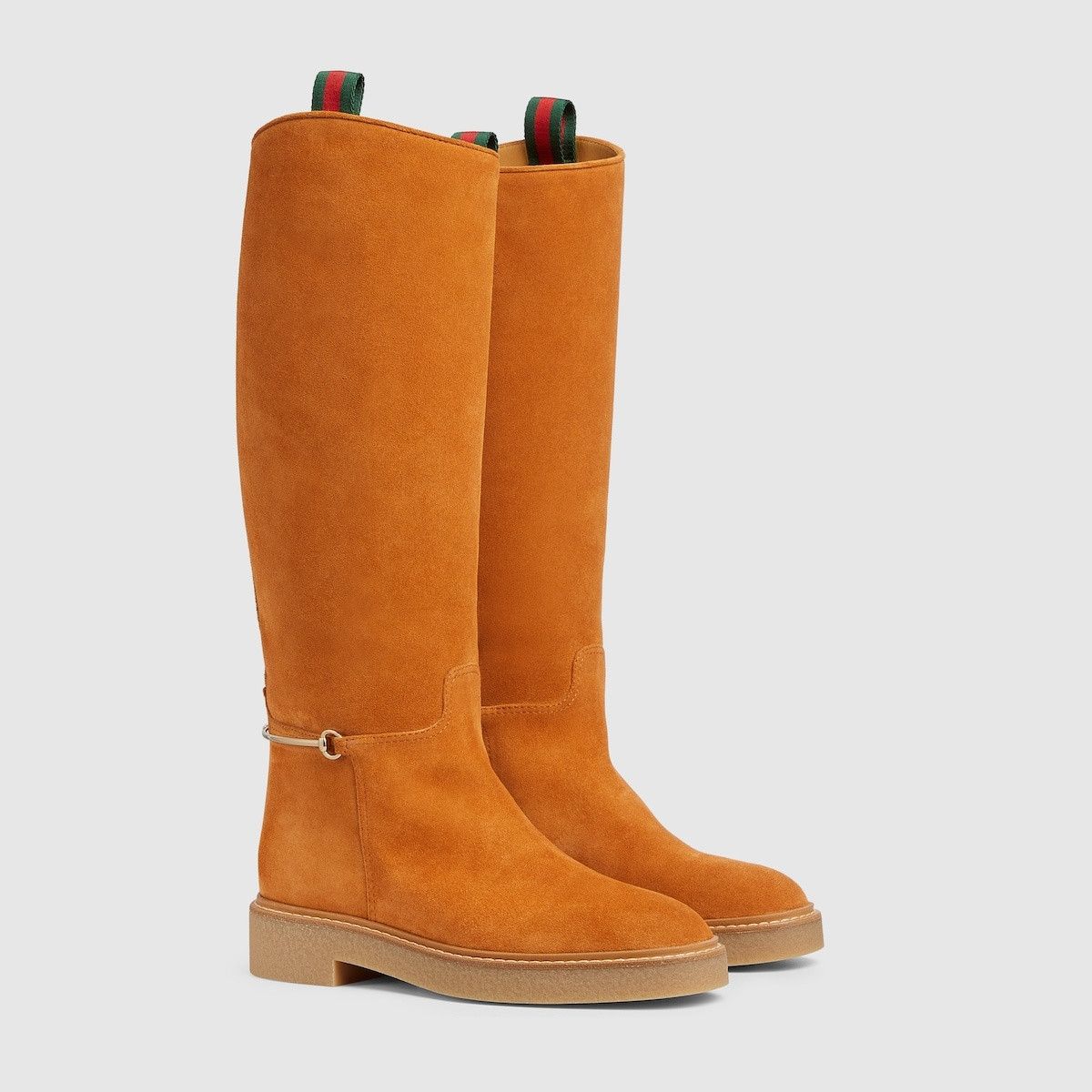 Gucci oc11z1025 Slim Horsebit Boots in Brown Size US 10.5 / IT 40.5 - 2 Thumbnail