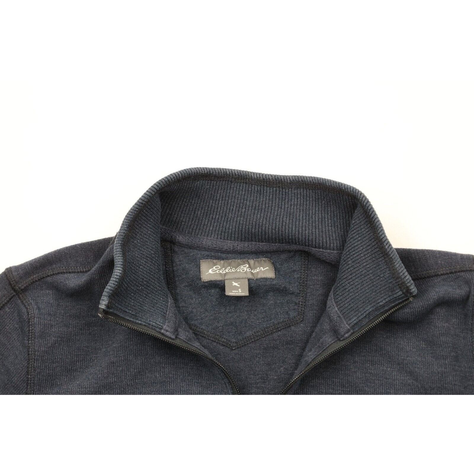Eddie Bauer × Vintage Y2K Eddie Bauer Faded Spell Out Ribbed Knit Half Zip Sweater Size US S / EU 44-46 / 1 - 2 Thumbnail