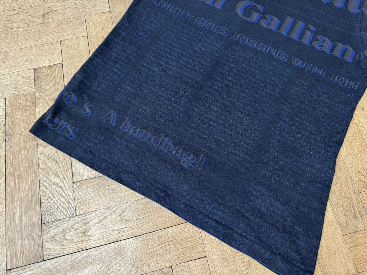 John Galliano Vintage Galliano Gazette Newspaper 3D Black T-Shirt L Size US L / EU 52-54 / 3 - 7 Thumbnail