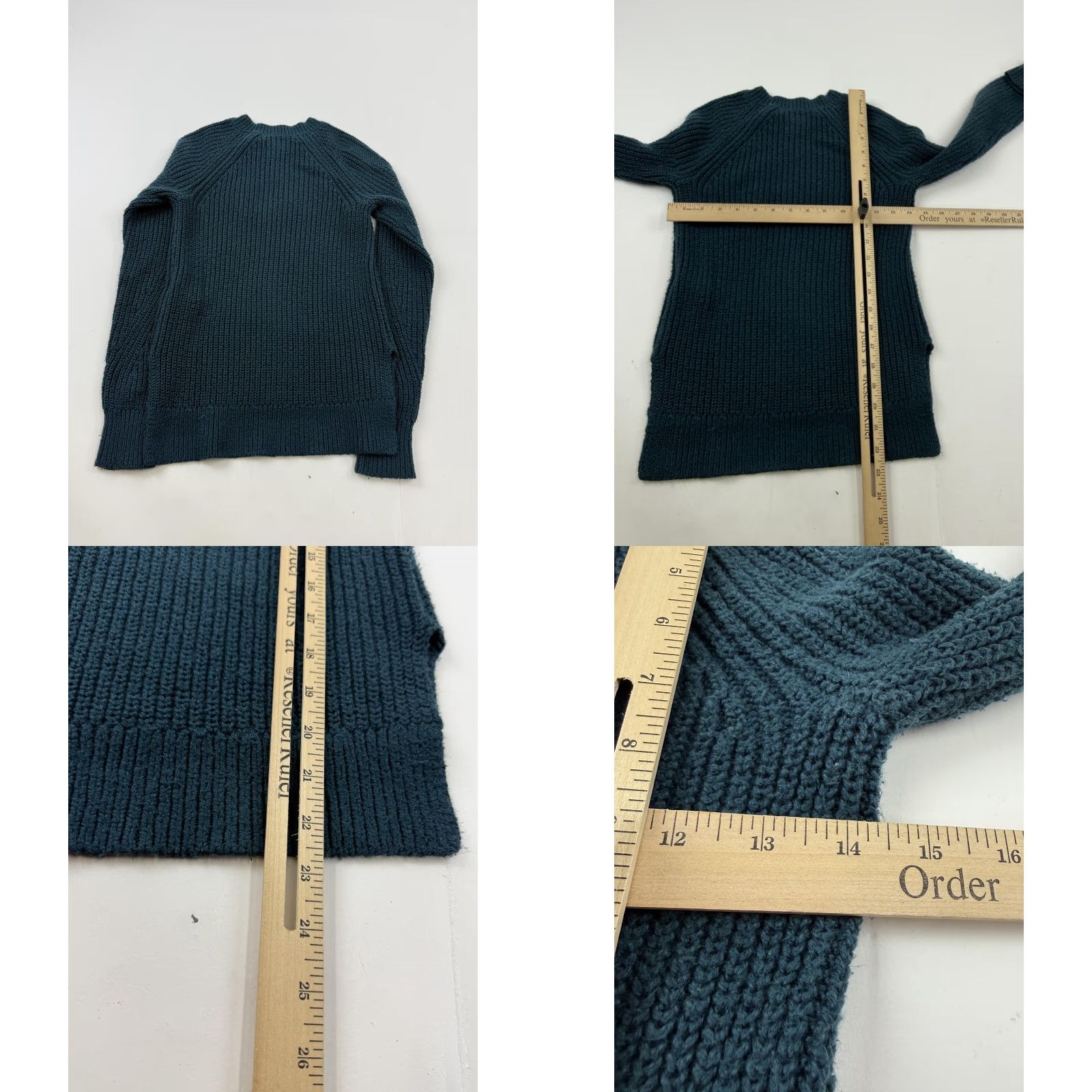 Abercrombie & Fitch Abercrombie & Fitch Sweater Womens XS Blue Chunky Knit Raglan Crewneck Pullover Size XS / US 0-2 / IT 36-38 - 8 Thumbnail
