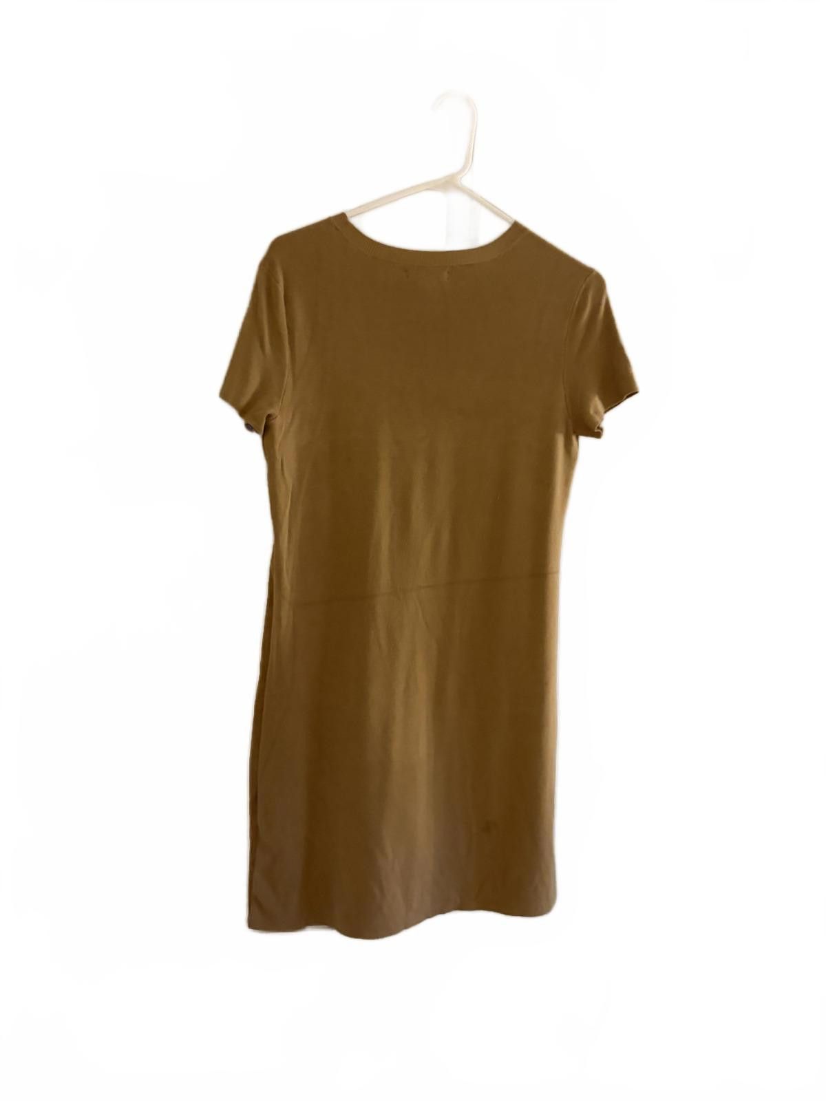 Other New York & Co Tan Short Sleeve Shift Dress Front Pockets S Size S / US 4 / IT 40 - 4 Thumbnail