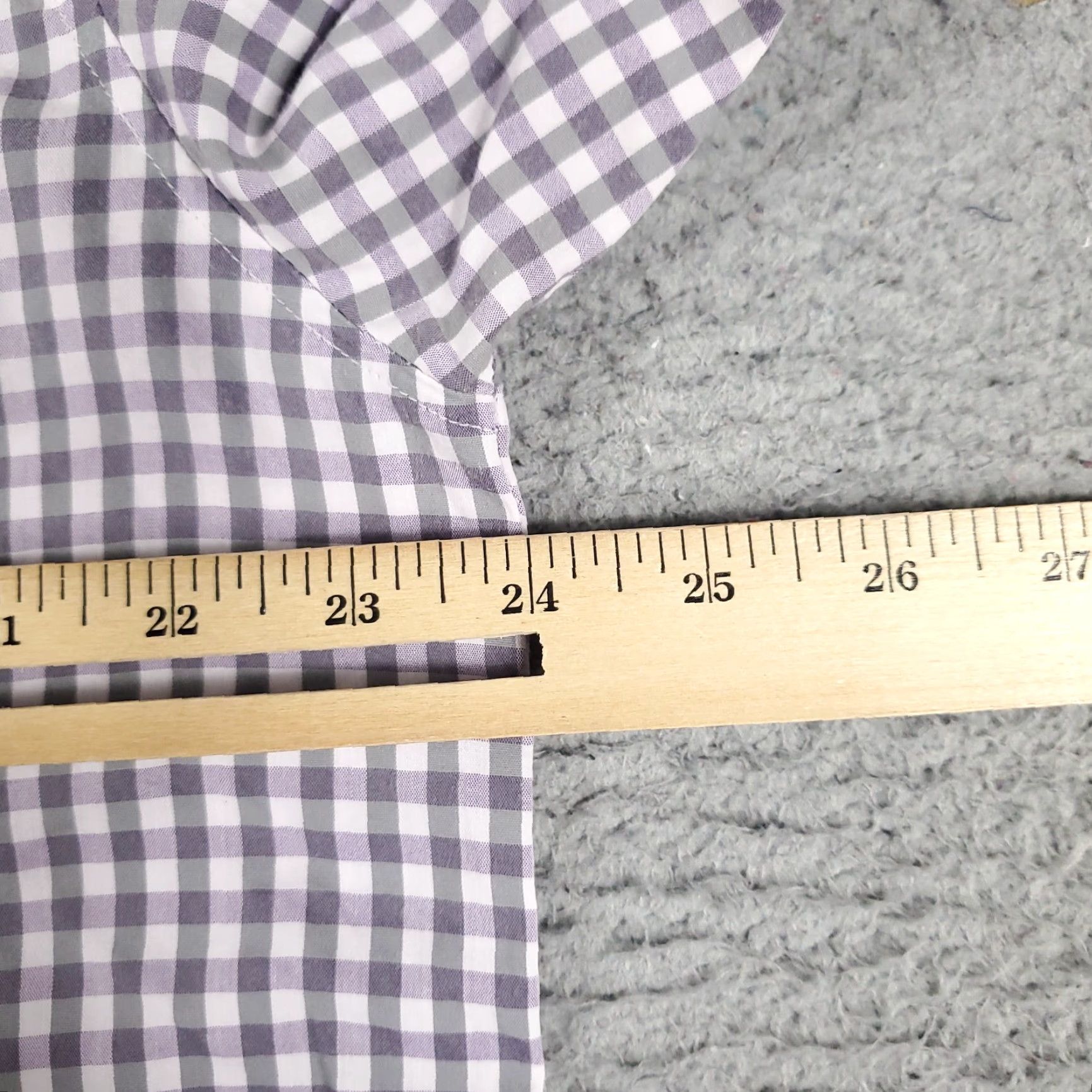 Vintage Greg Norman Shirt Mens XL Purple Gray Check Button Up Long Sleeve Size US XL / EU 56 / 4 - 6 Thumbnail