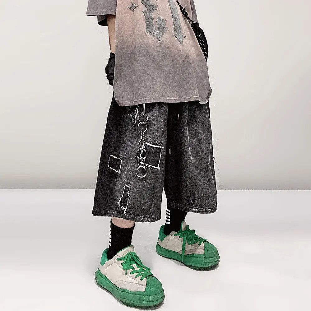 Japanese Brand × Jean Patchwork Gray Baggy Denim Jeans Size US 32 / EU 48 - 4 Thumbnail