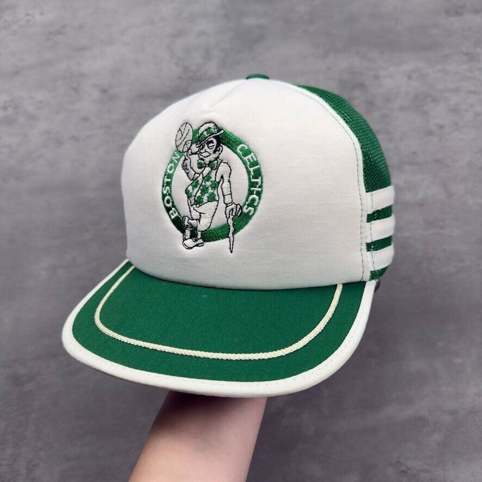 NBA × Vintage Vintage Three Stripe NBA Boston Celtics Hat Size ONE SIZE - 1 Thumbnail