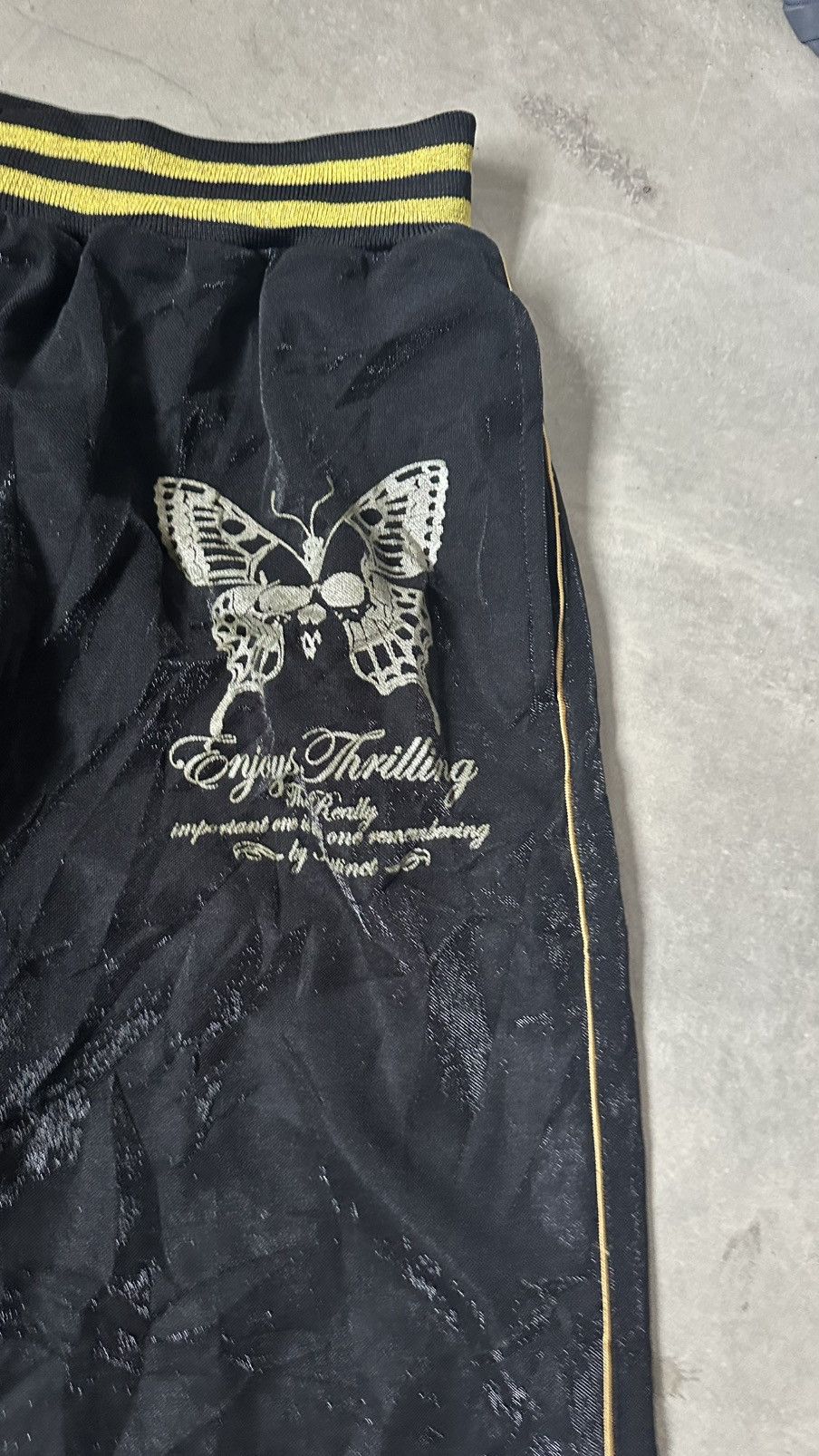 Japanese Brand DIA STAR BEAUTY BEAST SKULL POEMS REFLECTIVE PANT Size US 30 / EU 46 - 4 Thumbnail