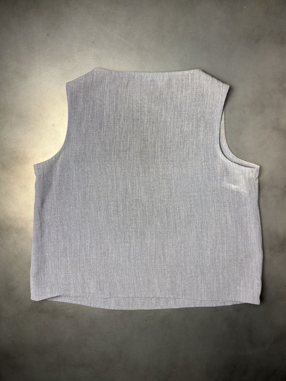 Vintage 1980s Vintage Sleeveless Blouse Shirt Short Crop Made in USA Size L / US 10 / IT 46 - 7 Thumbnail