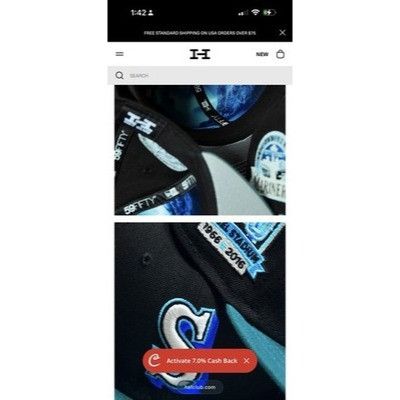 New Era Seattle Mariners Hat Club 59FIFTY Black Northern Lights 30th Size ONE SIZE - 8 Thumbnail