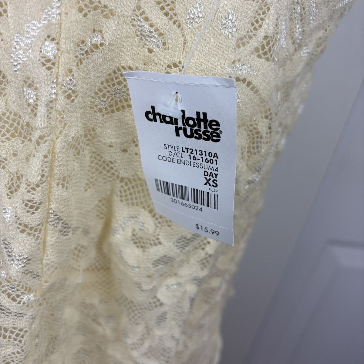 Other Charlotte Russe cream lace top Size XS / US 0-2 / IT 36-38 - 4 Thumbnail