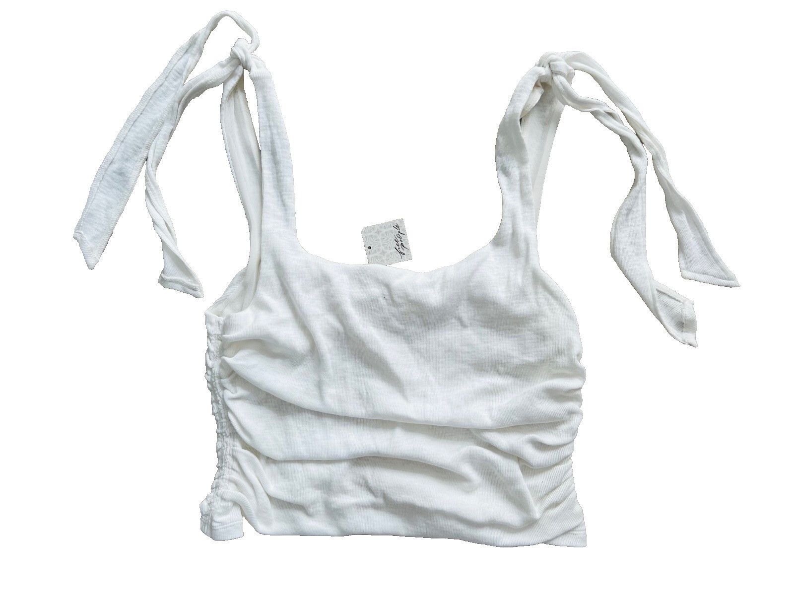 Free People Free People Boulevard Tie Strap Tank Alabaster ( XL ) Size XL / US 12-14 / IT 48-50 - 4 Thumbnail