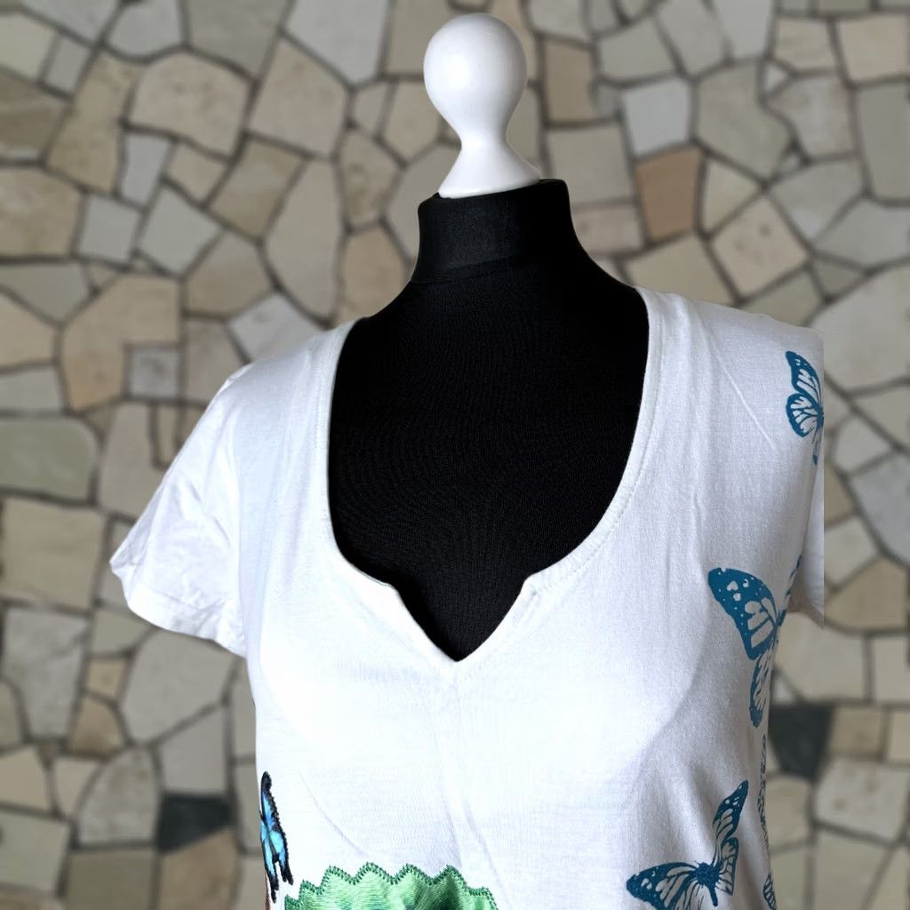 Desigual Desigual Shirt Womens L White Short Sleeve Tunic 55T25R2 Size L / US 10 / IT 46 - 1 Thumbnail
