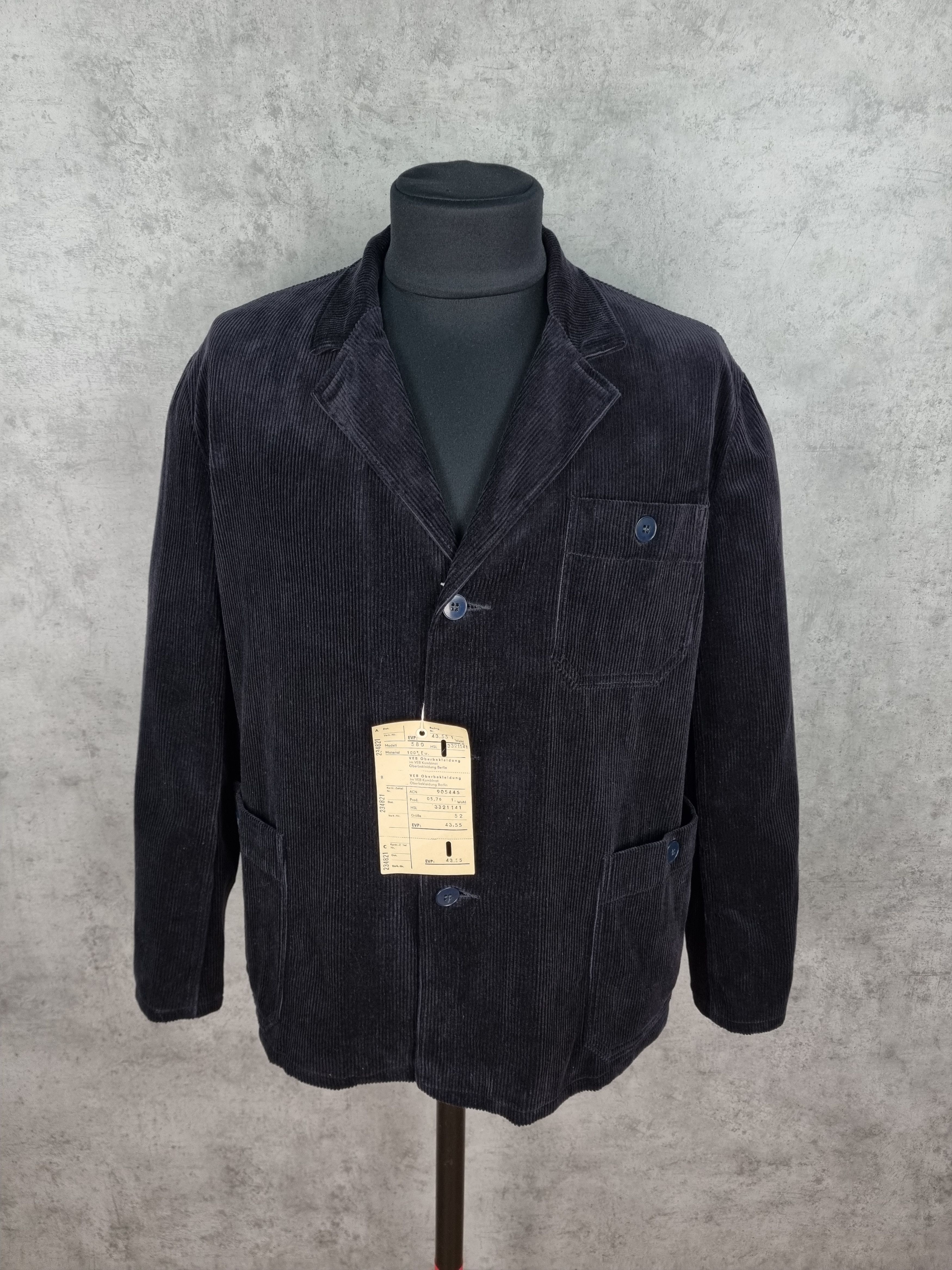 Le Laboureur × Vetra 90s New VEB Oberbekleidung Berlin Corduroy Blazer Jacket Size US L / EU 52-54 / 3 - 1 Thumbnail