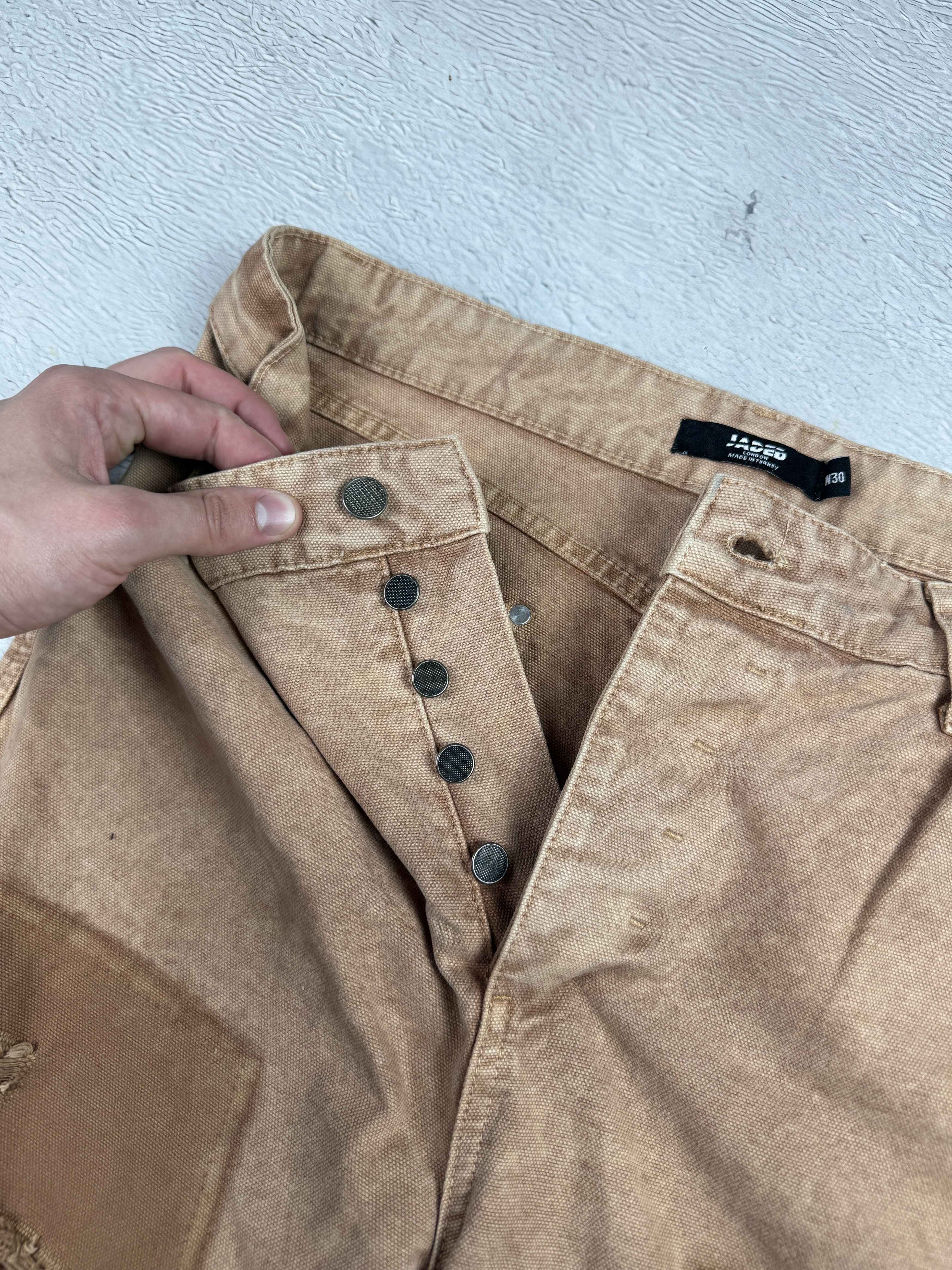 Jaded London × Japanese Brand Jaded London Straight Leg Carpenter Jeans Sand Hem Insert Size US 30 / EU 46 - 15 Thumbnail