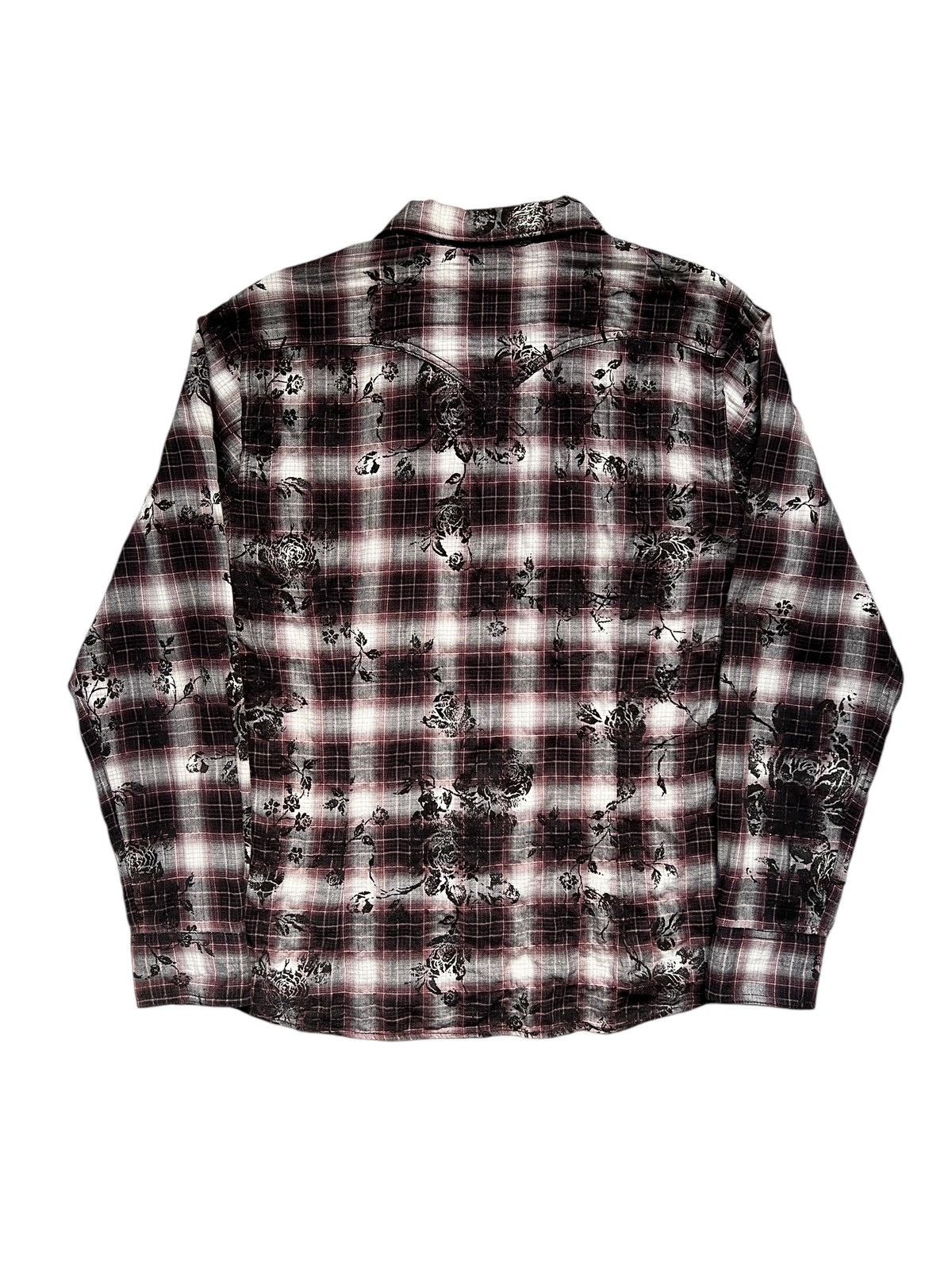 Tornado Mart Tornado Mart Black Rose Print Western Button Up Shirt Size US S / EU 44-46 / 1 - 2 Thumbnail