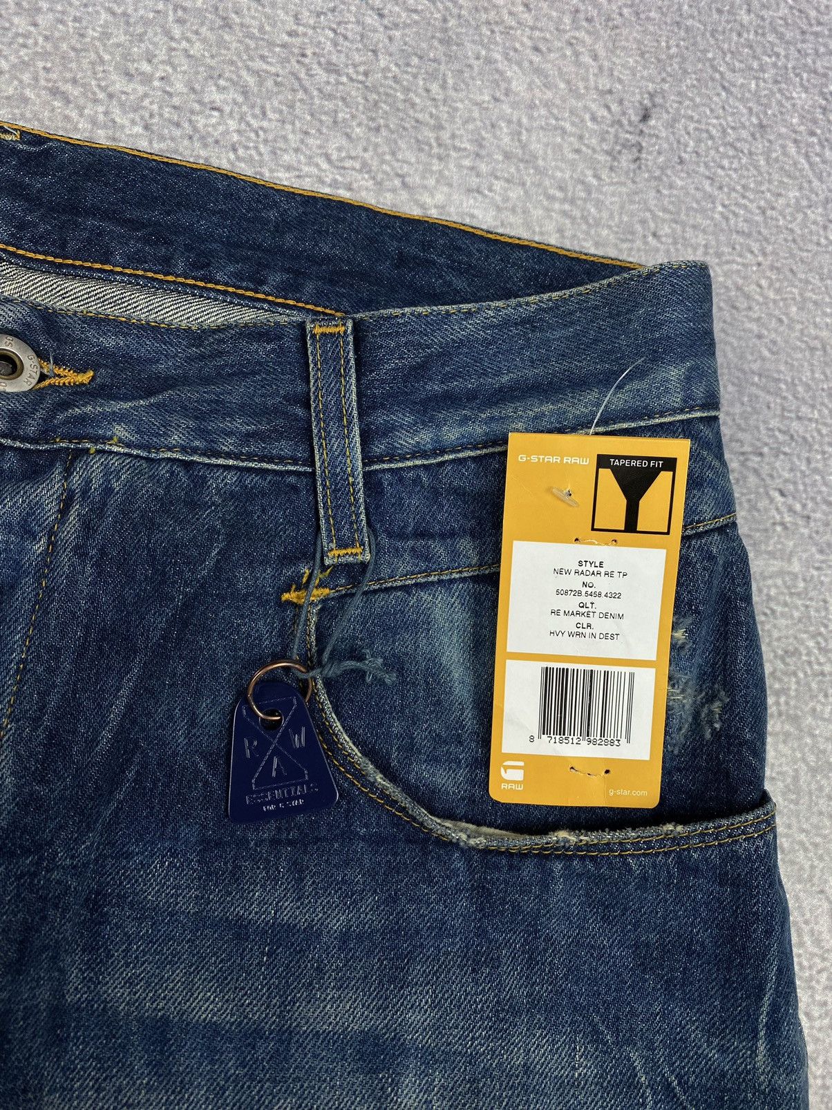 G-Star G-Star Raw Selvedge New Radar RE TP Tapered Fit Denim Jeans Size US 32 / EU 48 - 3 Thumbnail