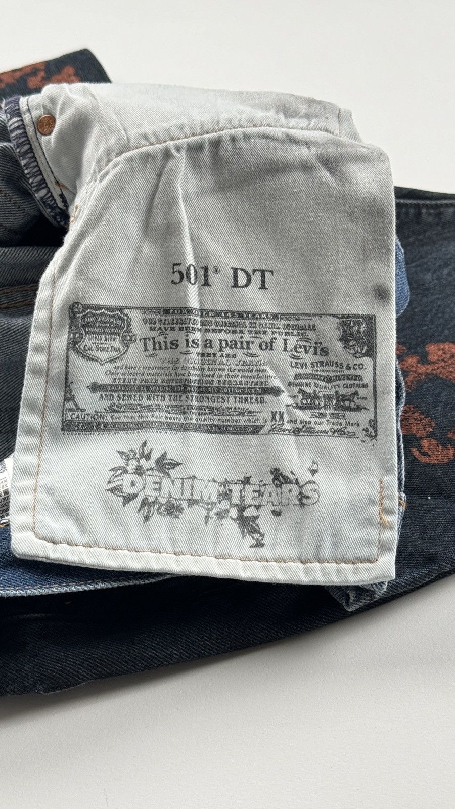 DENIM TEARS Denim Tears Levi's Cotton Wreath Black/Red Jeans